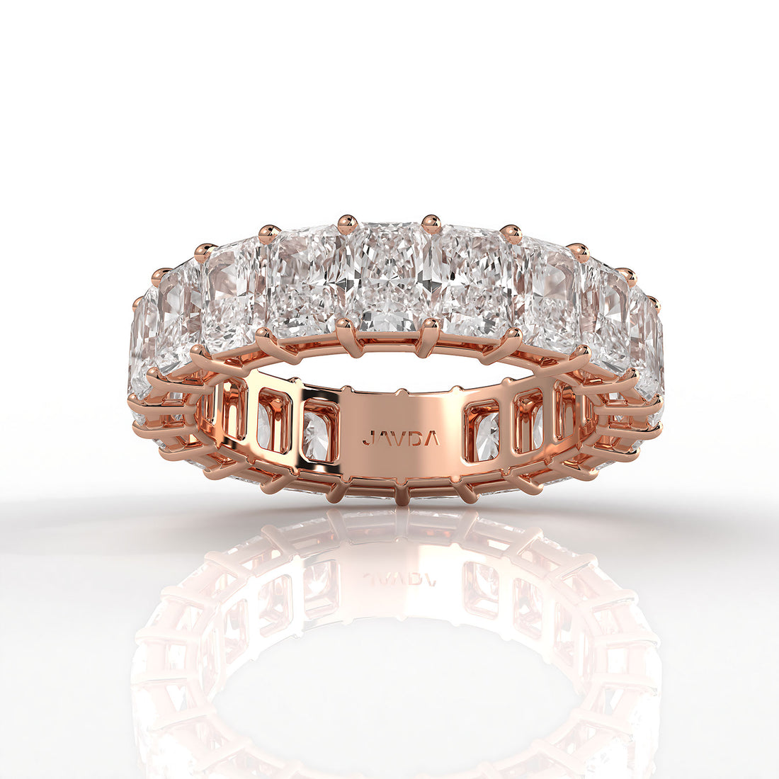 Shared Prong Women's Eternity Radiant Lab Diamond Wedding Band 4.5 mm 5.70ctw.