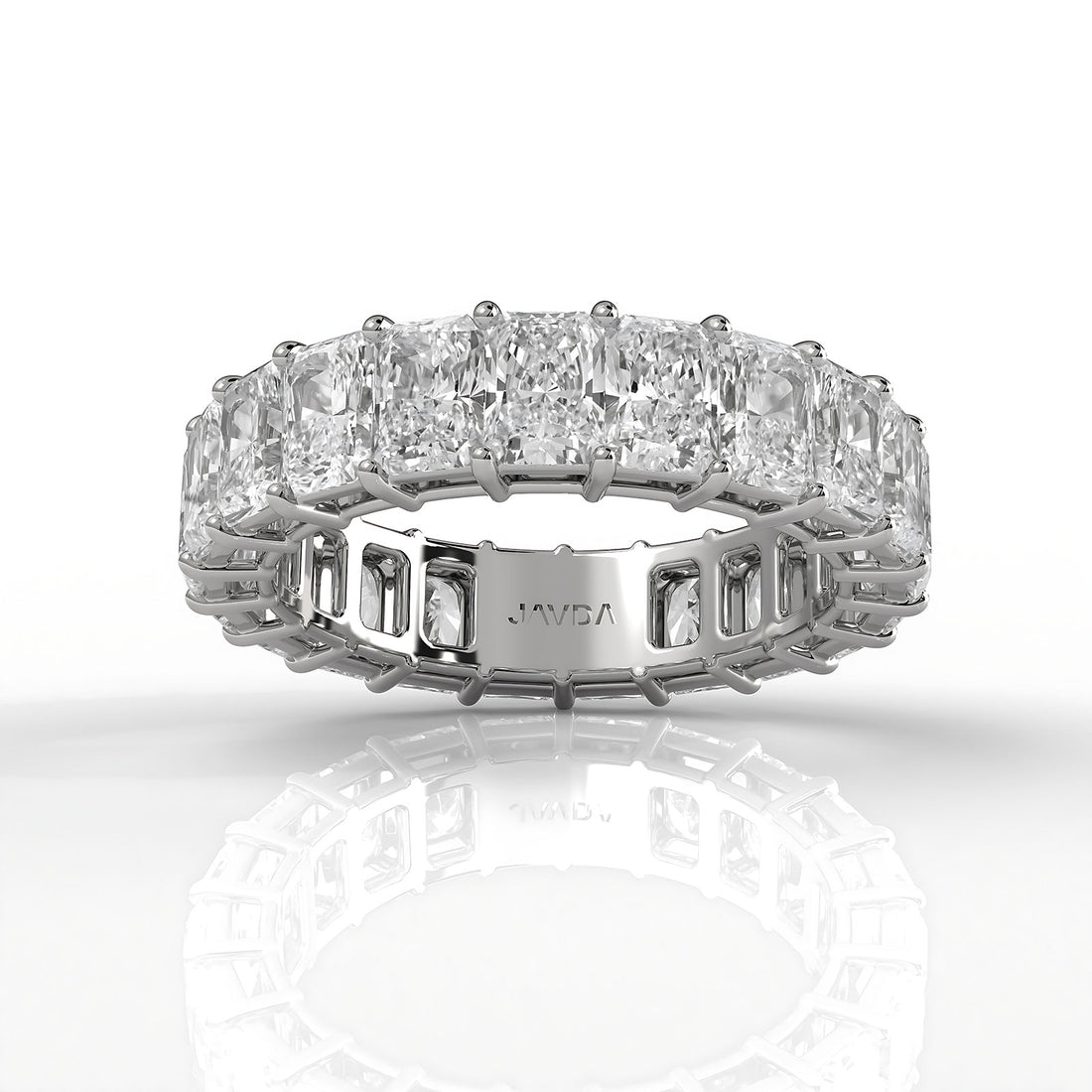 Shared Prong Women's Eternity Radiant Lab Diamond Wedding Band 4.5 mm 5.70ctw.