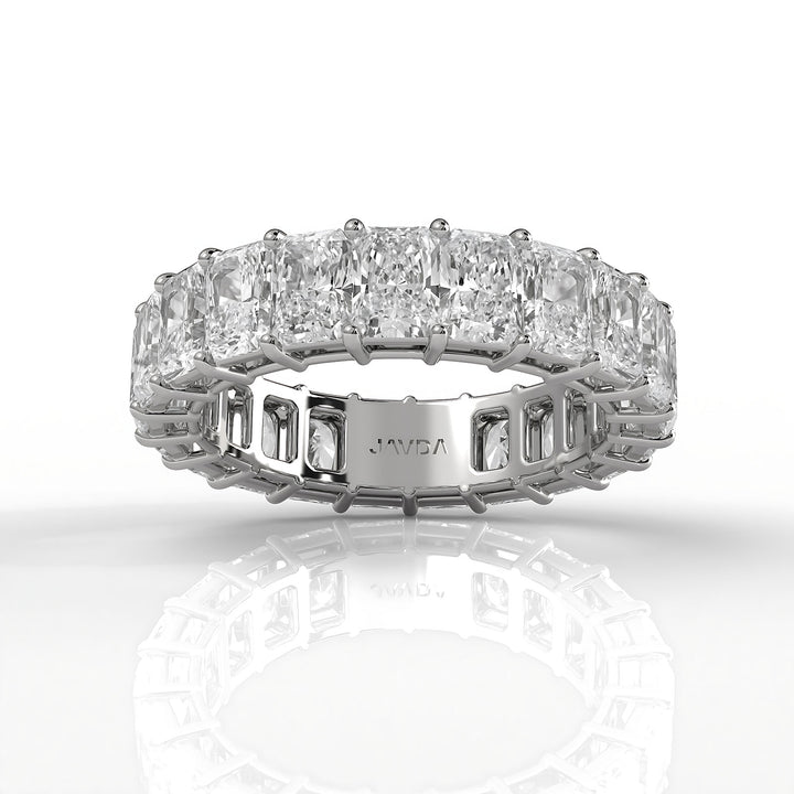 Shared Prong Women's Eternity Radiant Lab Diamond Wedding Band 4.5 mm 5.70ctw.