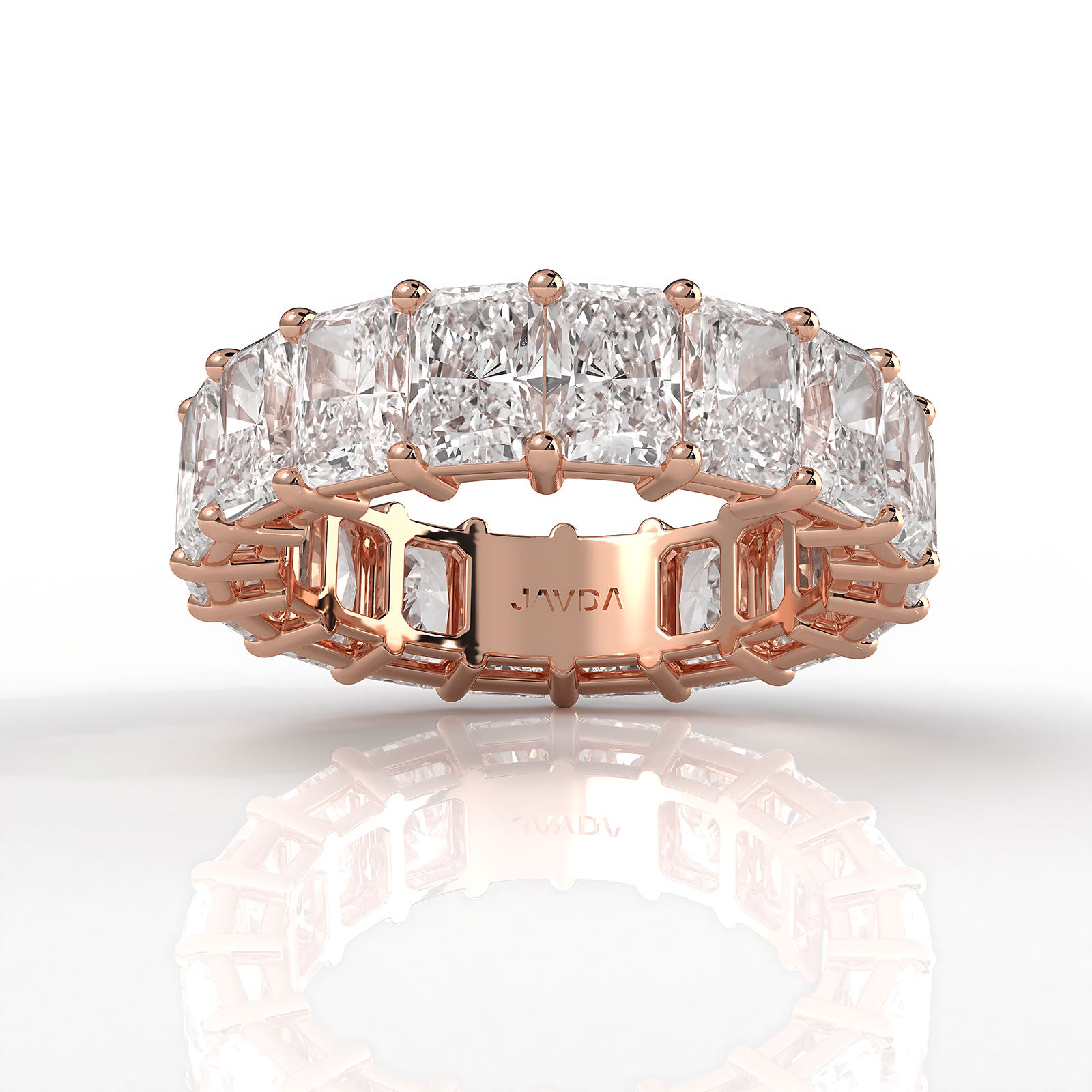 Radiant Lab Diamond Women Eternity Wedding Band Shared Prong 5.25 mm 8.35ctw.