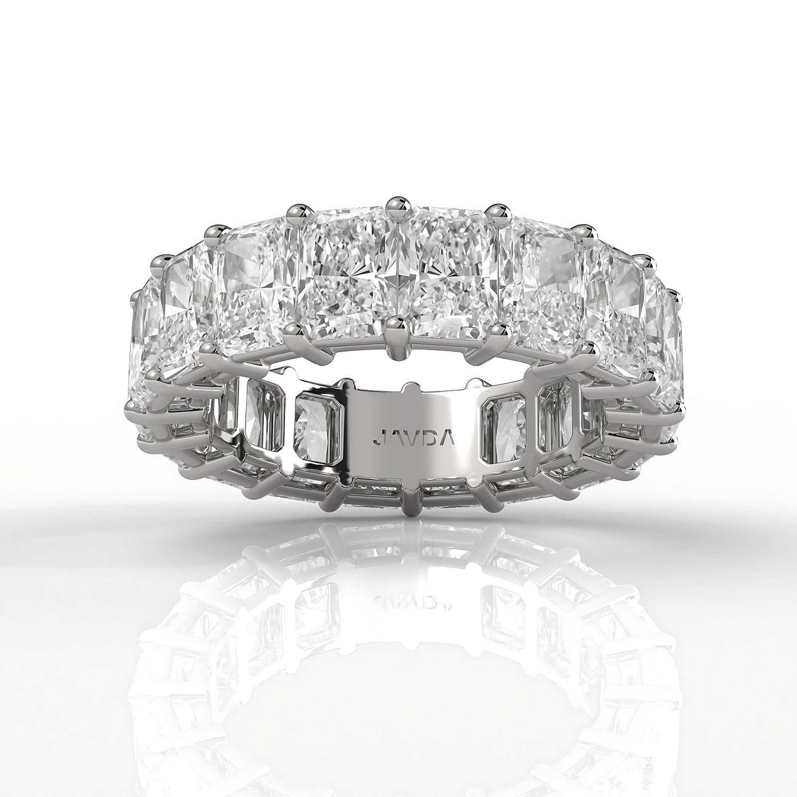 Radiant Lab Diamond Women Eternity Wedding Band Shared Prong 5.25 mm 8.35ctw.