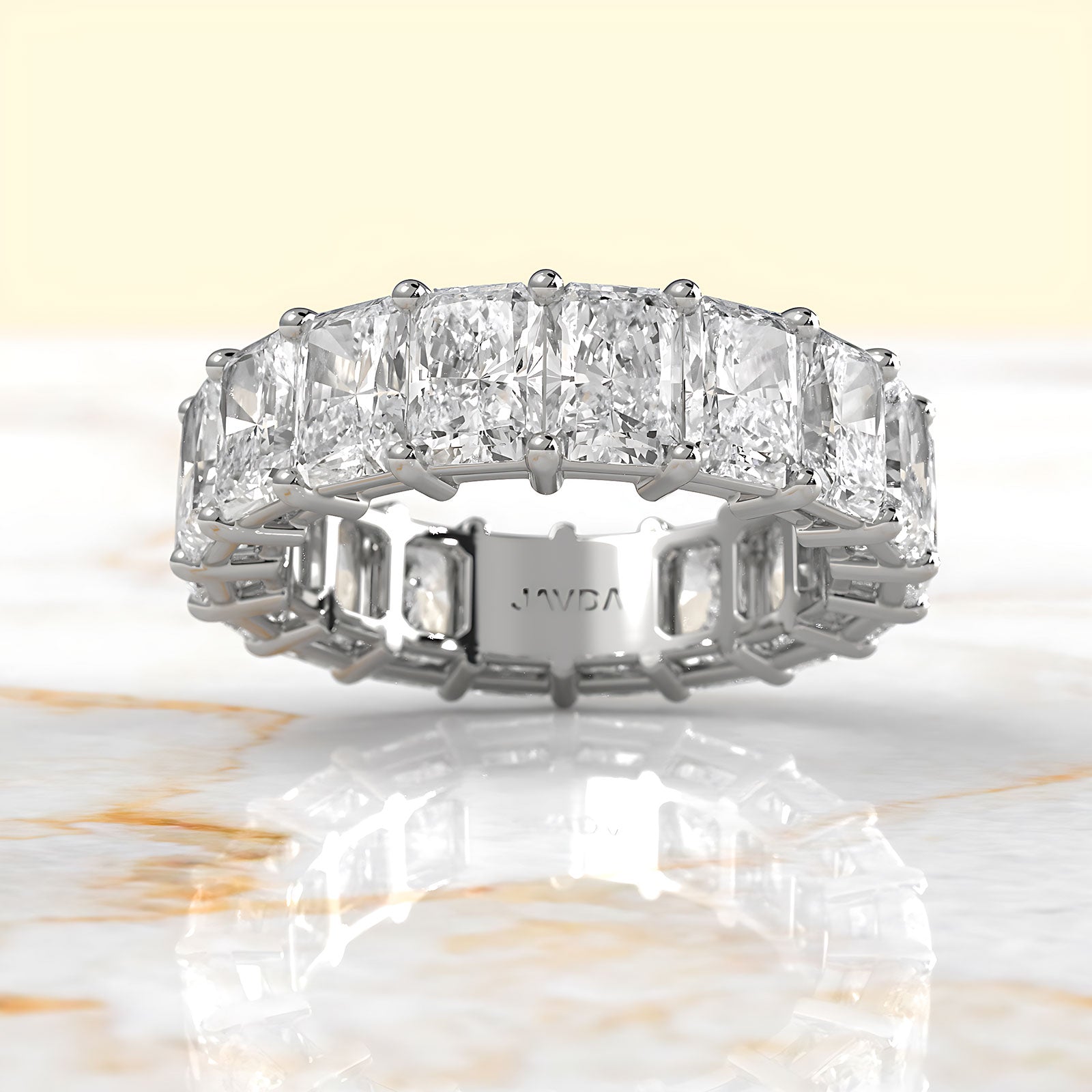 Radiant Lab Diamond Women Eternity Wedding Band Shared Prong 5.25 mm 8.35ctw.