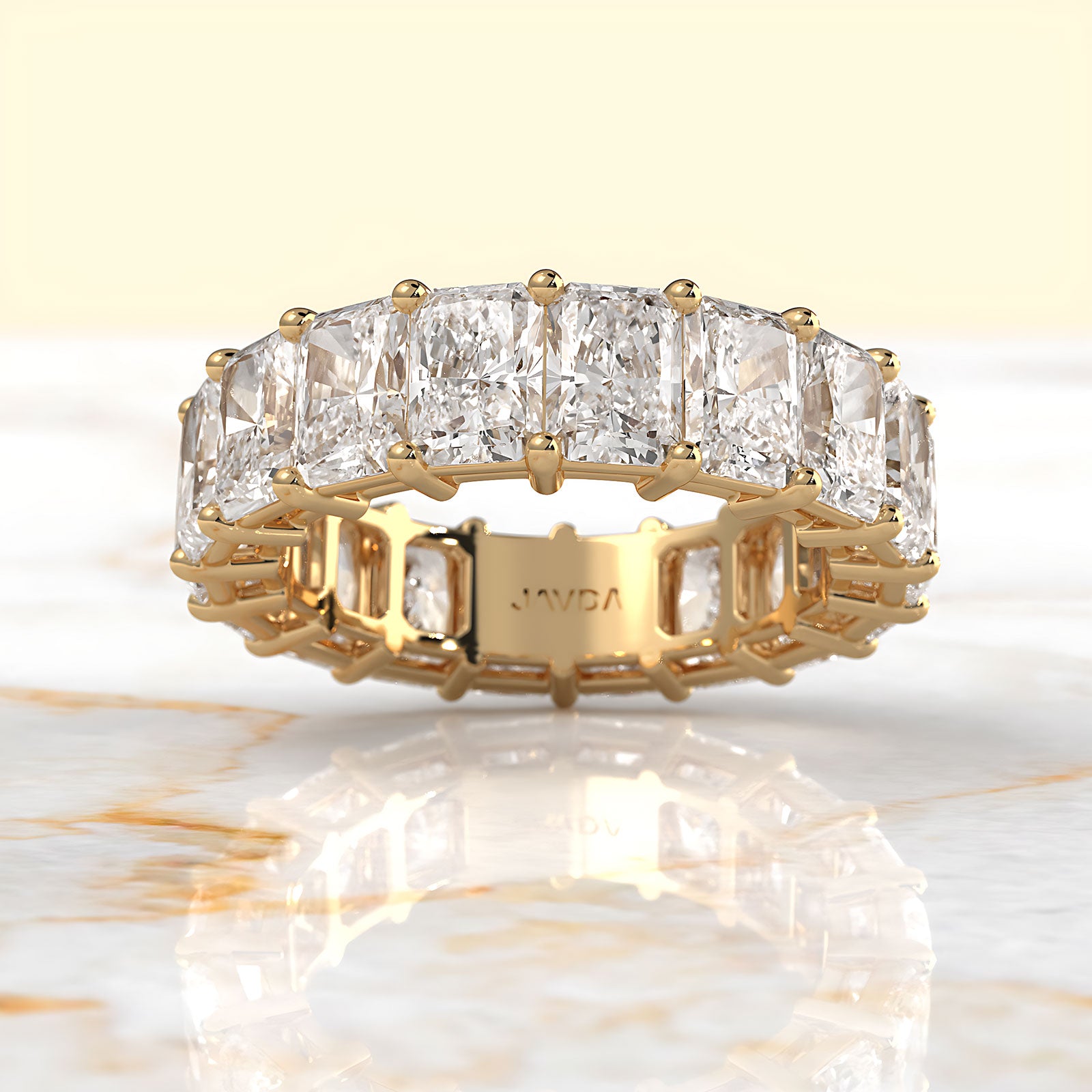 Radiant Lab Diamond Women Eternity Wedding Band Shared Prong 5.25 mm 8.35ctw.