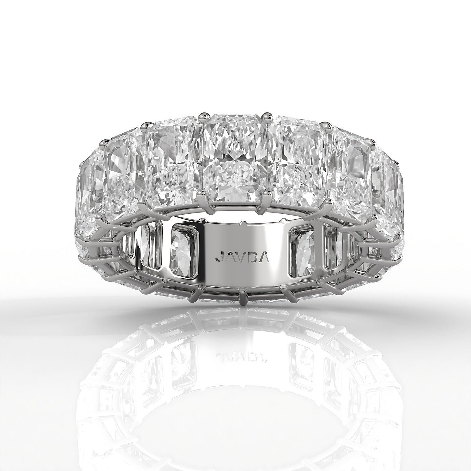 Women's Wedding Band Radiant Shared Prong Lab Diamond 6 mm 11.05ctw.