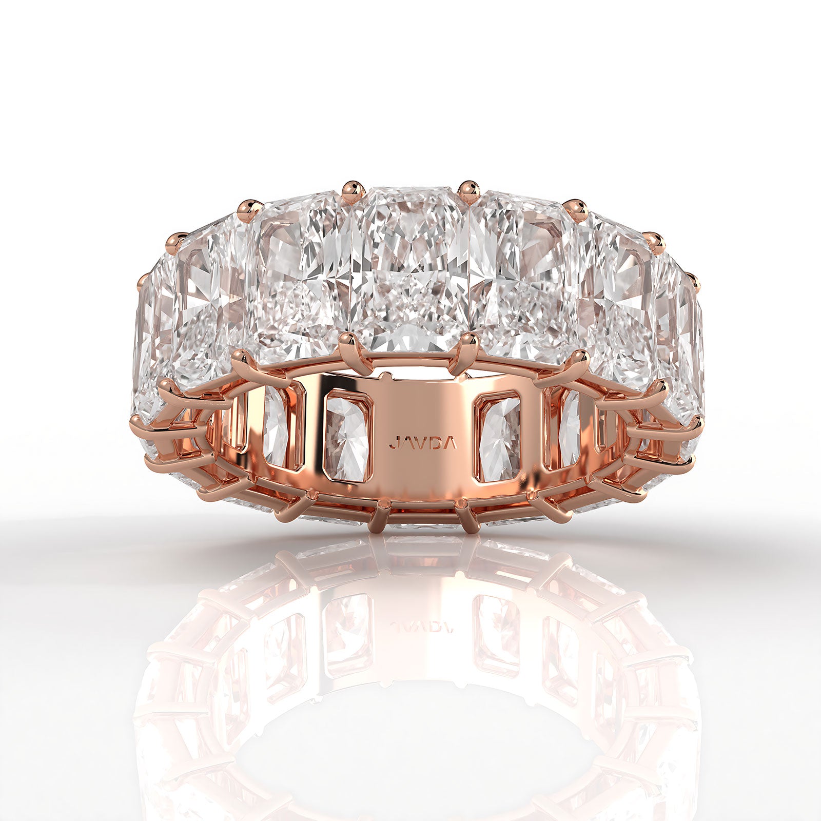 Radiant Lab Diamond Shared Prong Women's Wedding Band 6.5 mm 12.75ctw.