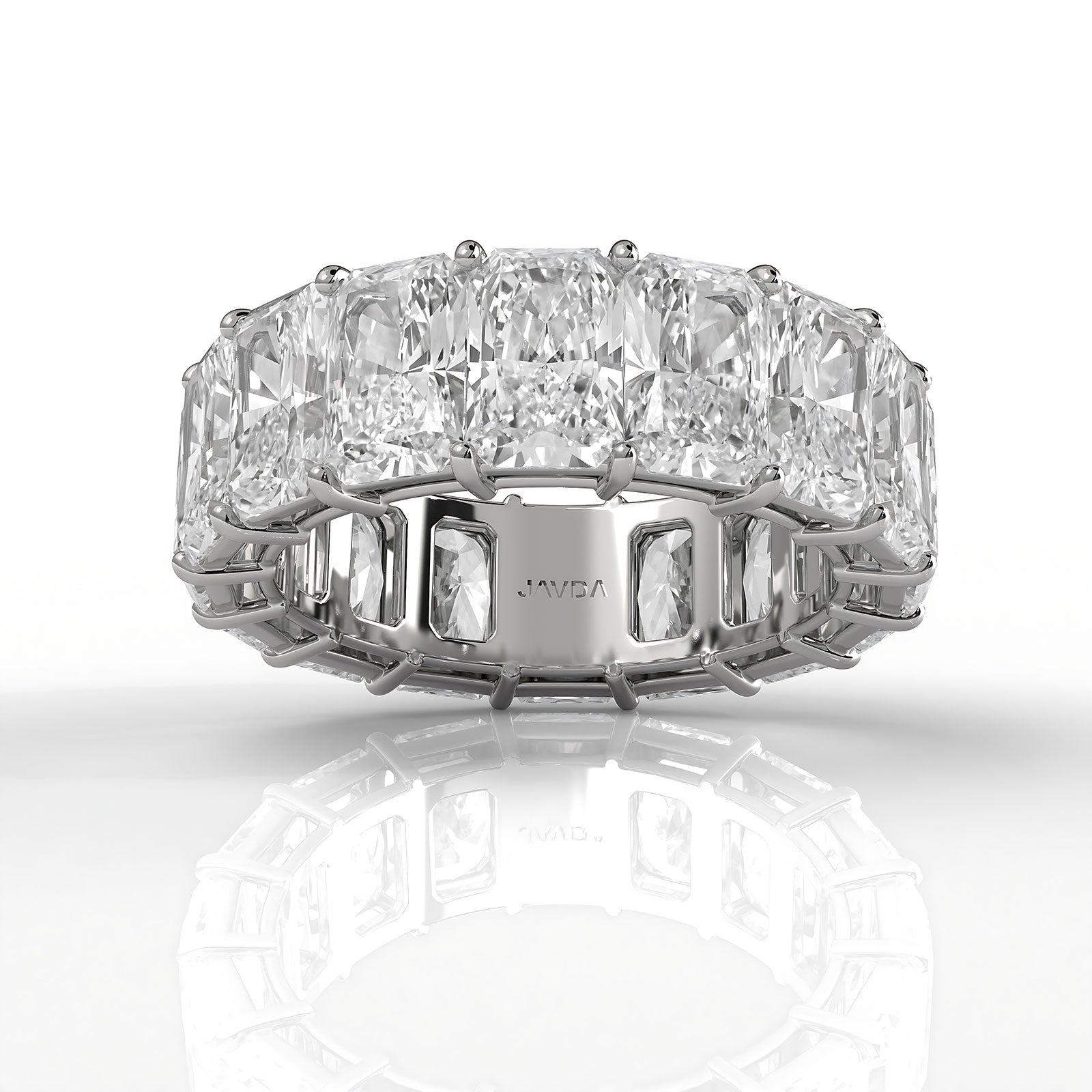 Radiant Lab Diamond Shared Prong Women's Wedding Band 6.5 mm 12.75ctw.