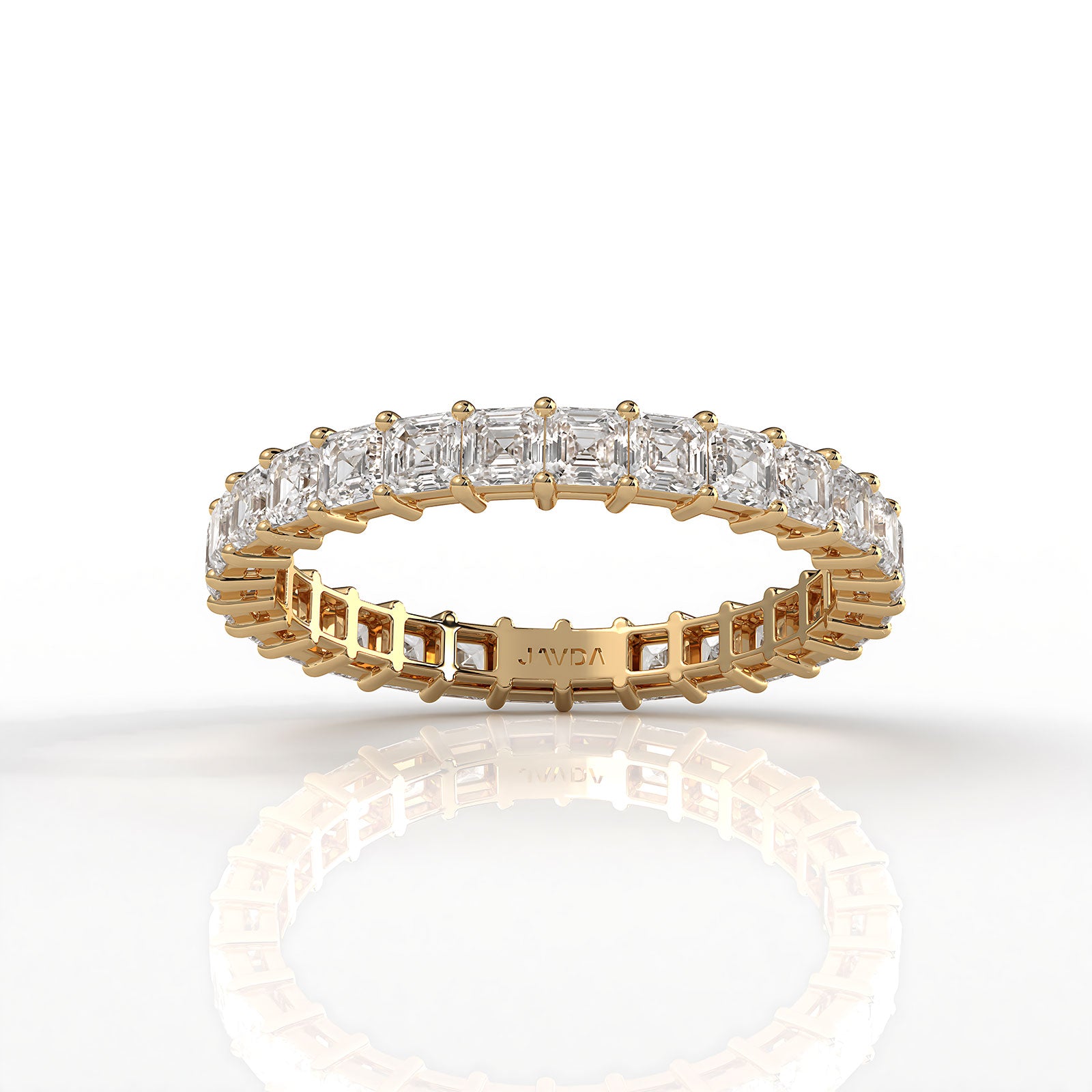 Asscher Lab Diamond Shared Prong Women's Wedding Band 2.25 mm 1.85ctw.