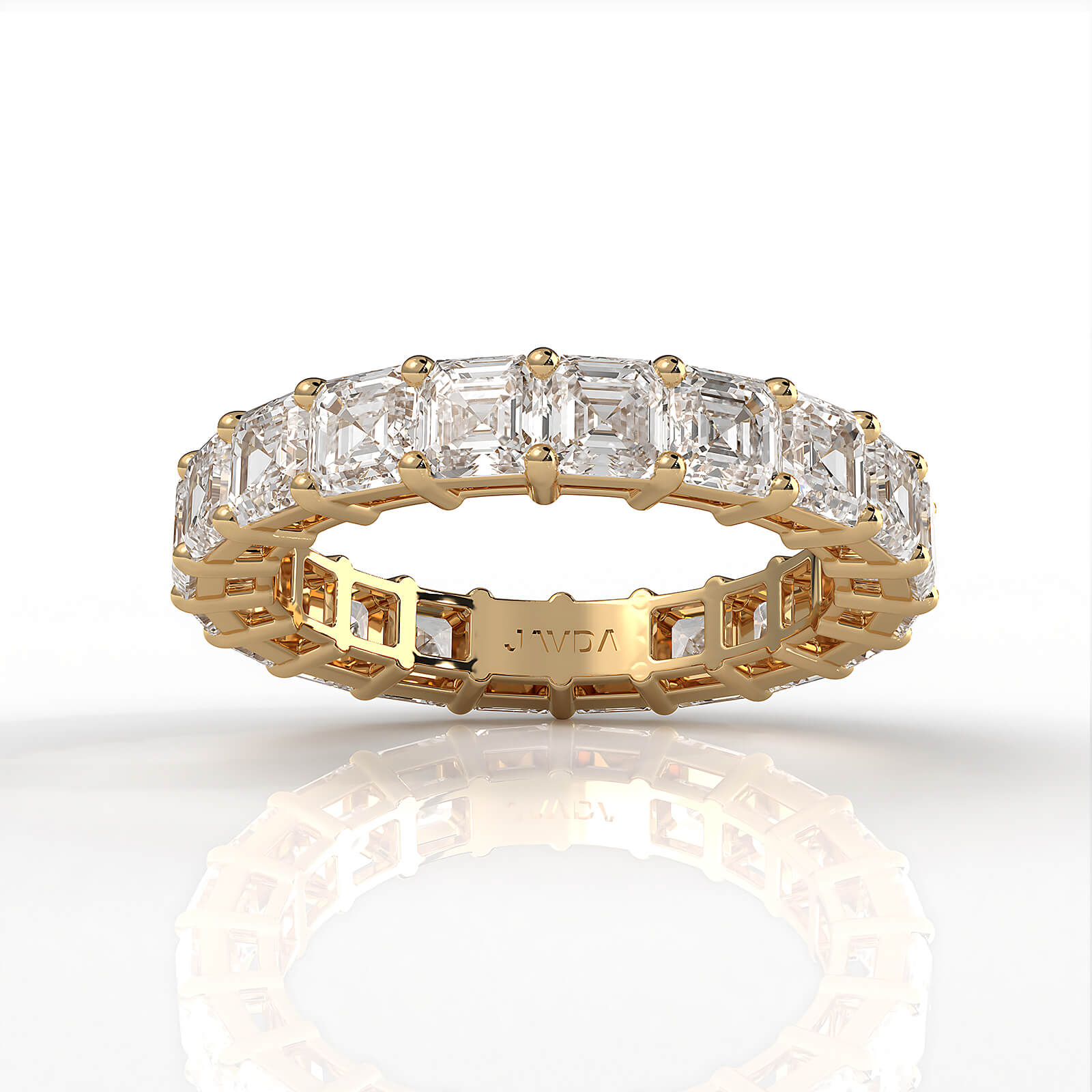 Asscher Lab Diamond Women's Eternity Wedding Band 3.5 mm 4.7ctw.