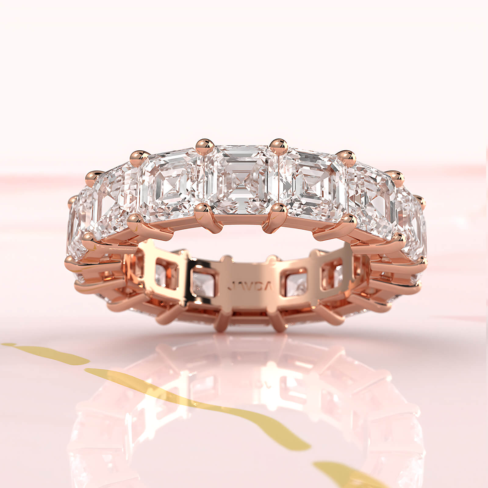 Asscher Lab Diamond Women's Eternity Wedding Band 4.5 mm 8.25ctw.