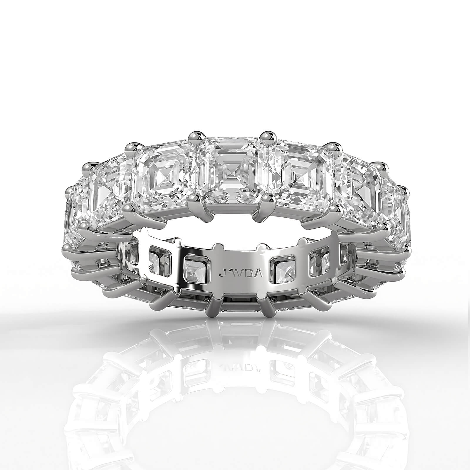 Asscher Lab Diamond Women's Eternity Wedding Band 4.5 mm 8.25ctw.