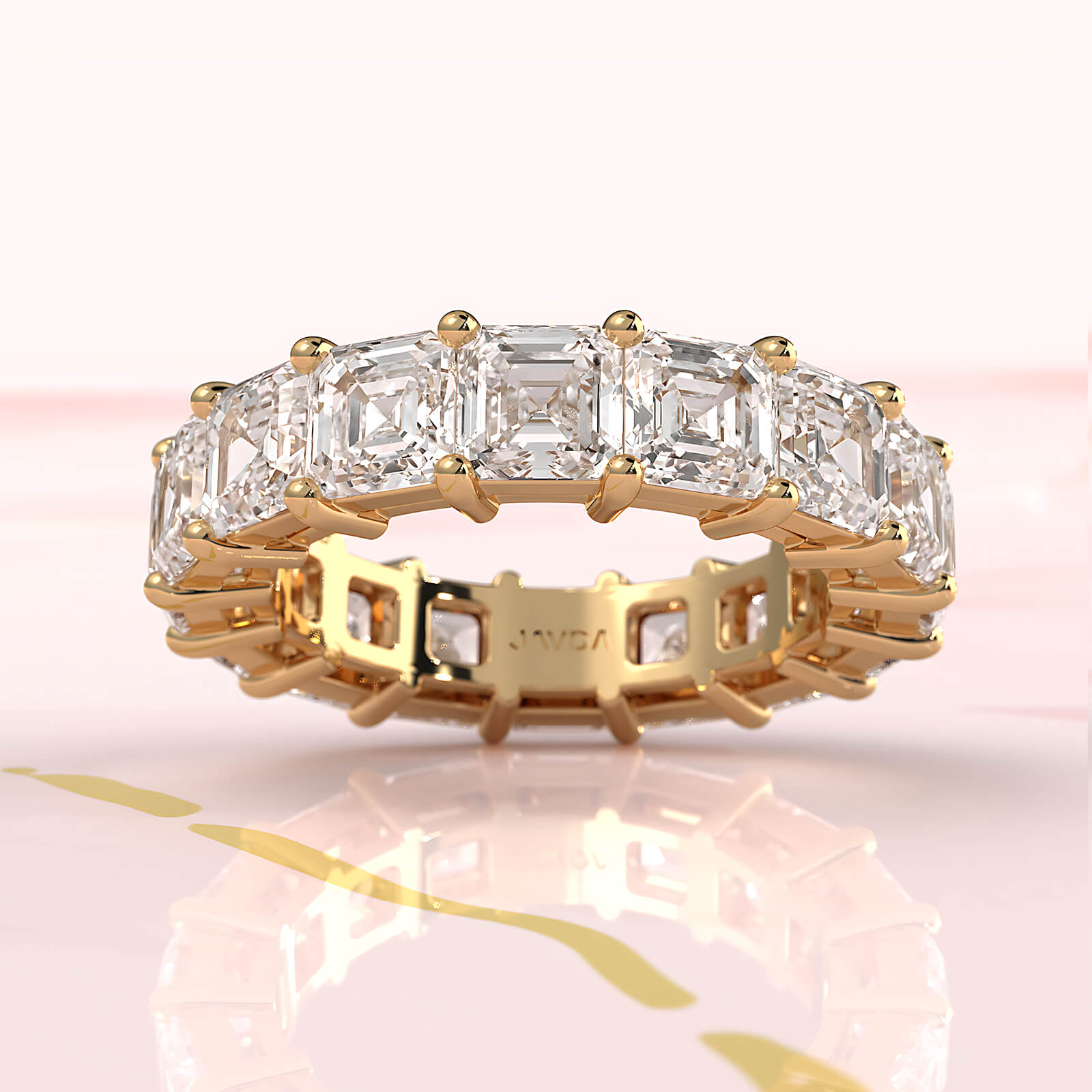 Asscher Lab Diamond Women's Eternity Wedding Band 4.5 mm 8.25ctw.