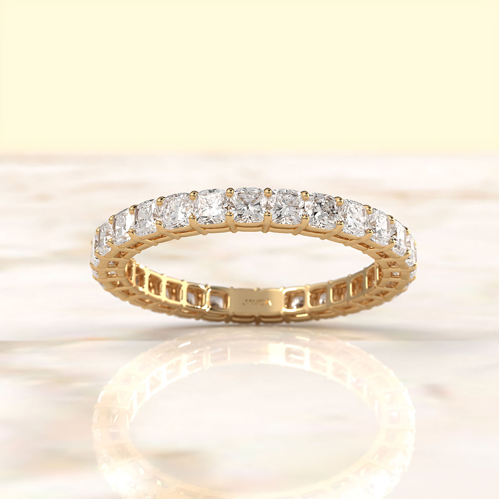 Cushion Lab Diamond Shared Prong Women's Eternity Wedding Band 2.25 mm 1.90ctw.