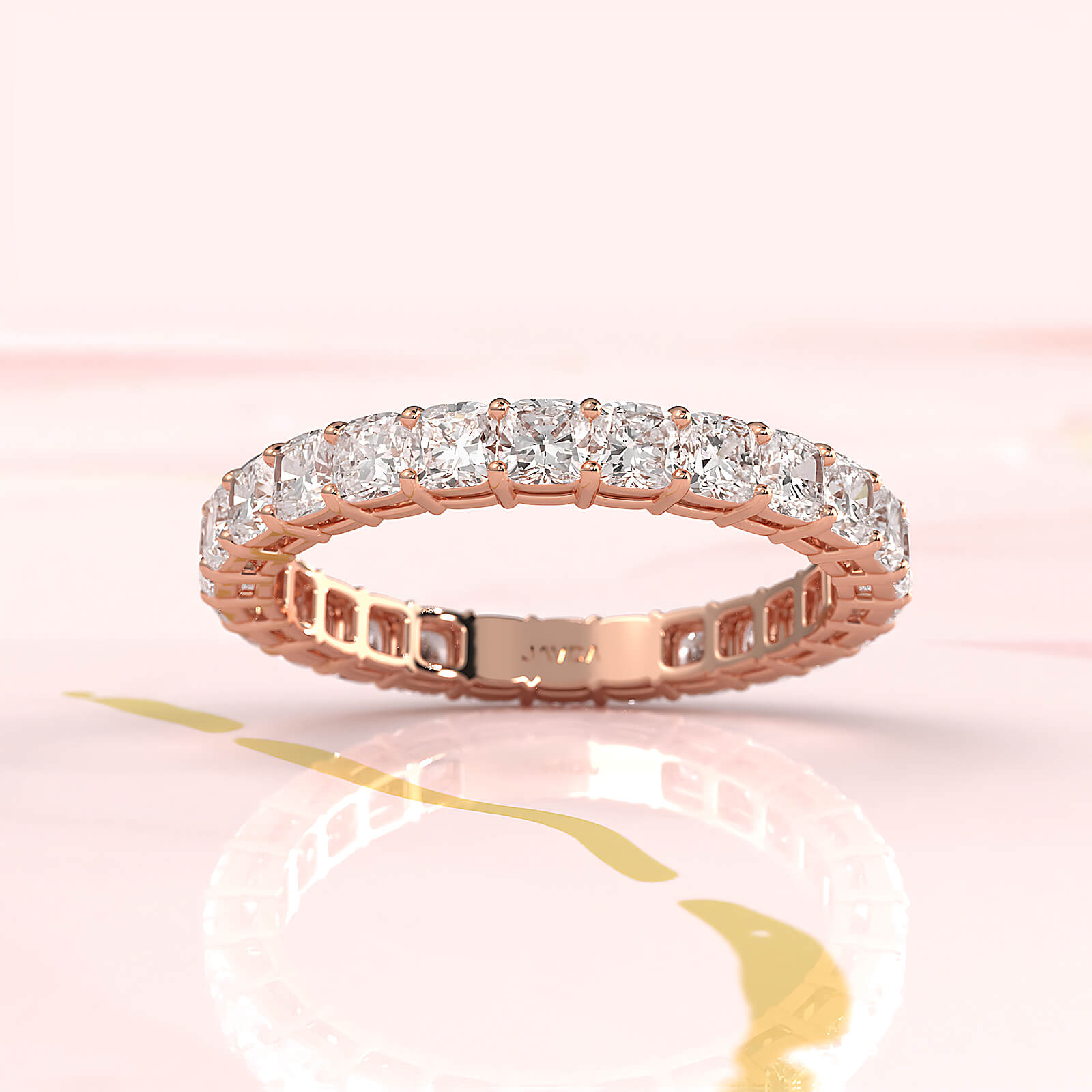 Shared Prong Cushion Lab Diamond Women's Eternity Wedding Band 2.5 mm 2.20ctw.