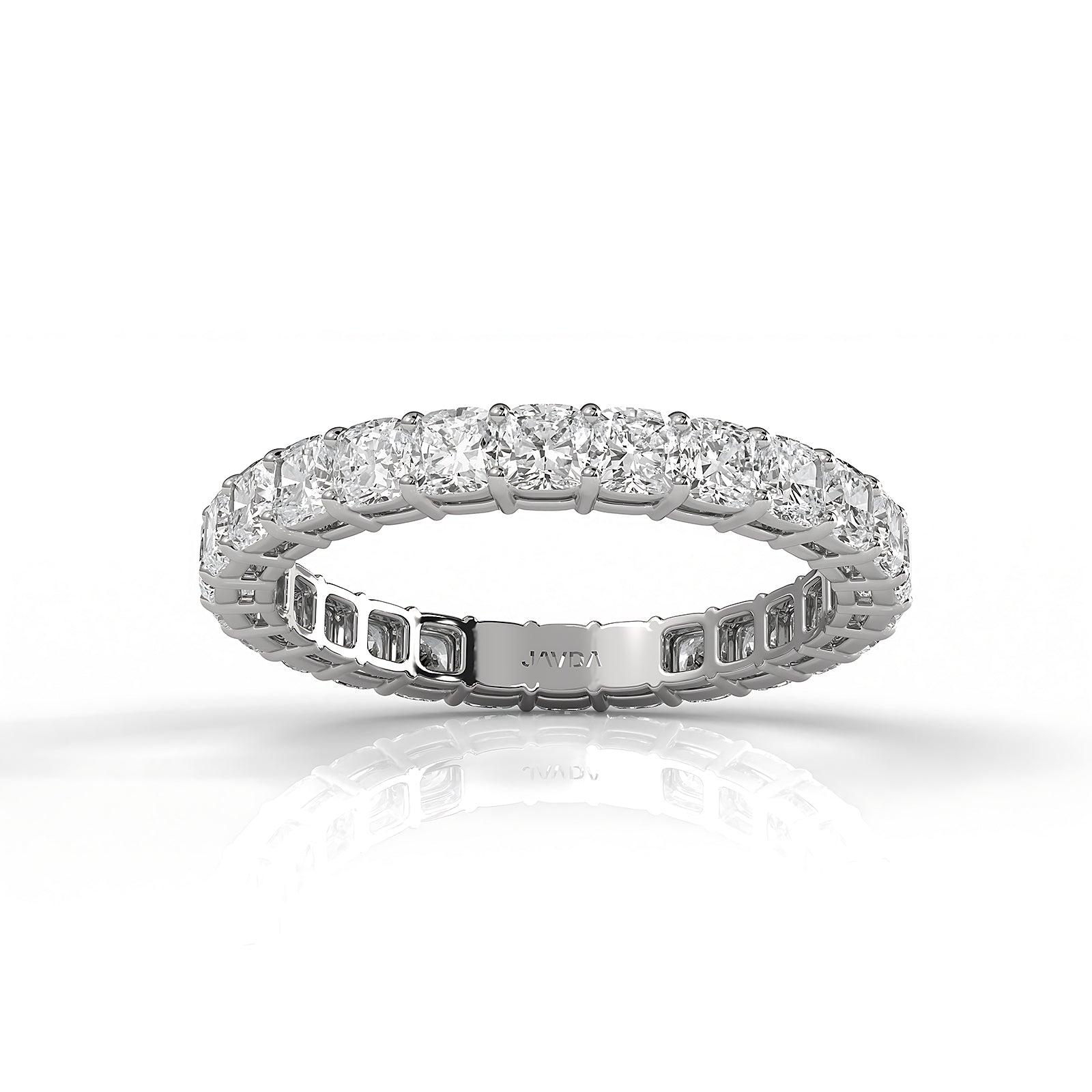 Shared Prong Cushion Lab Diamond Women's Eternity Wedding Band 2.5 mm 2.20ctw.