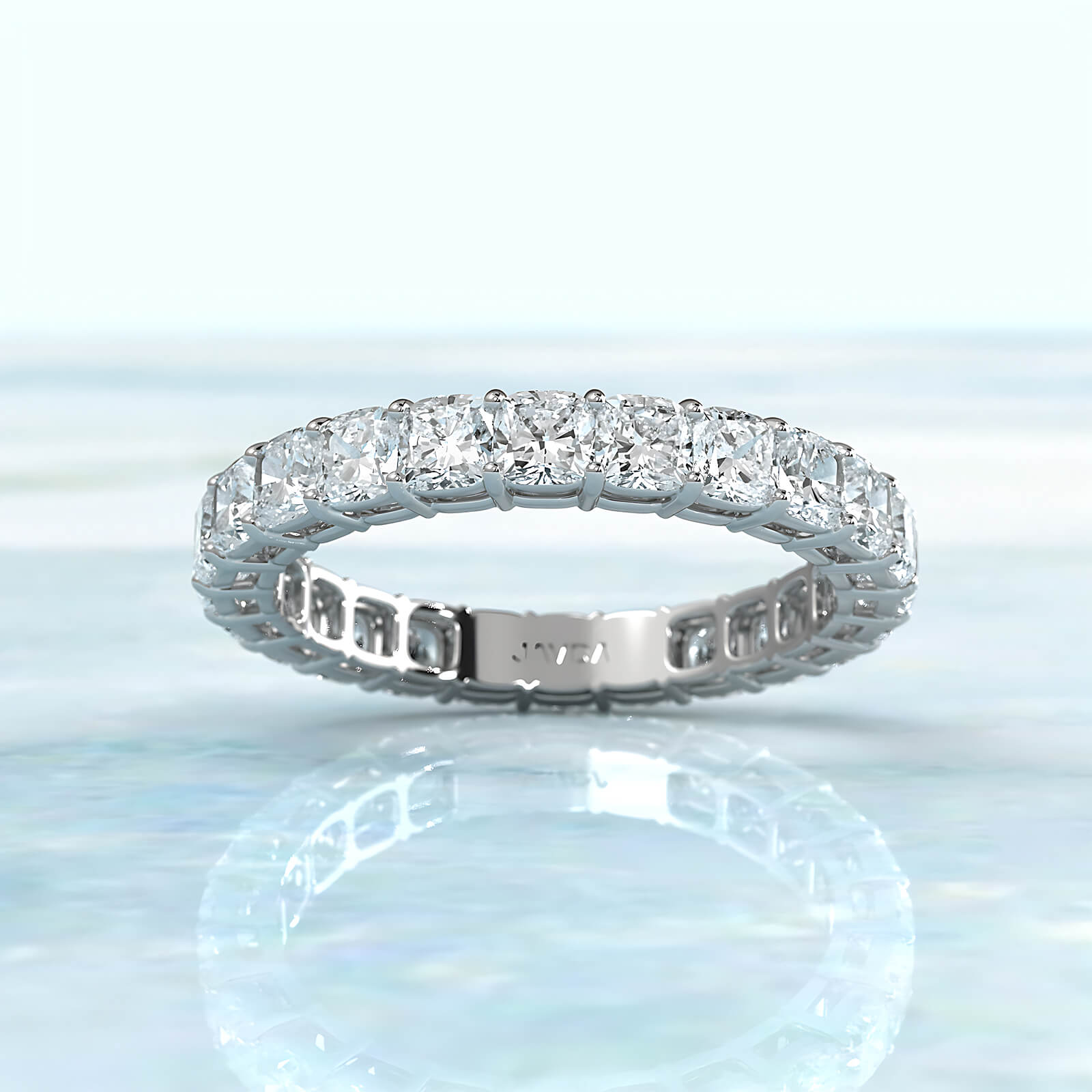 Women's Eternity Wedding Band Cushion Lab Diamond Shared Prong 2.75 mm 2.70ctw.