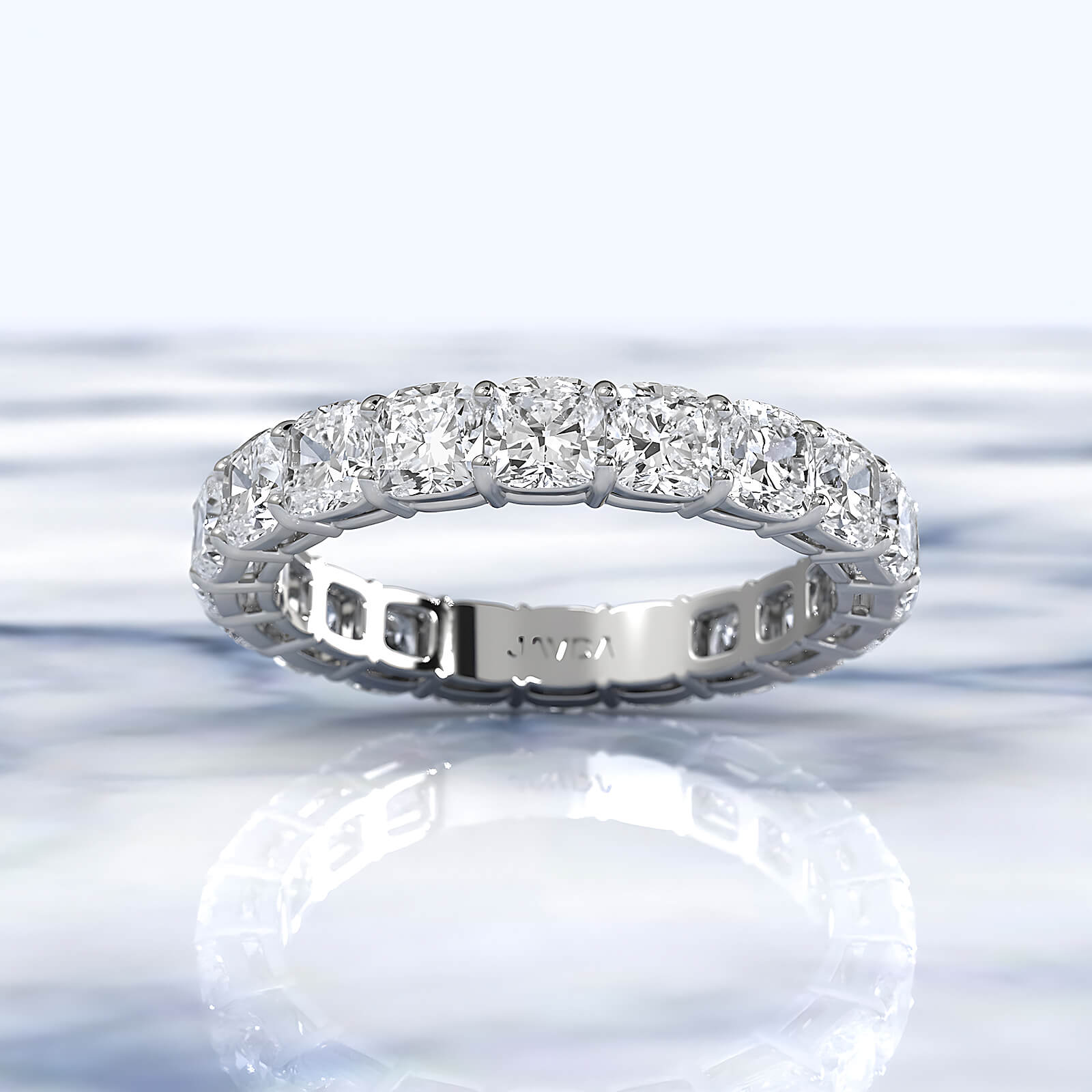 Cushion Lab Diamond Shared Prong Women's Wedding Band 3.25 mm 3.80ctw.