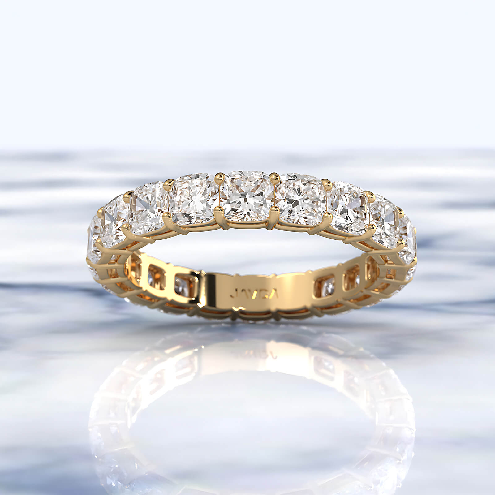 Cushion Lab Diamond Shared Prong Women's Wedding Band 3.25 mm 3.80ctw.