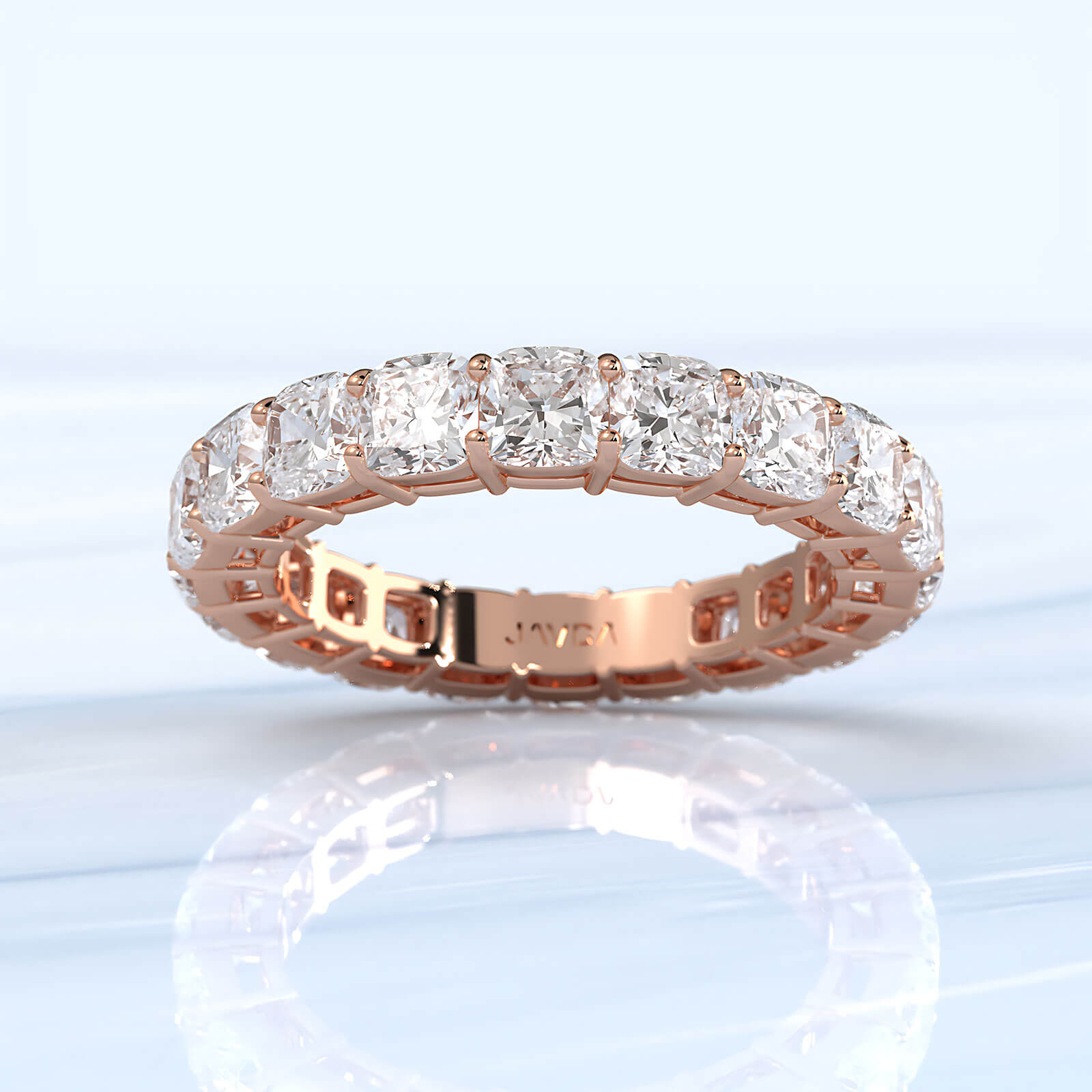 Cushion Lab Diamond Shared Prong Women's Eternity Wedding Band 3.5 mm 5ctw.