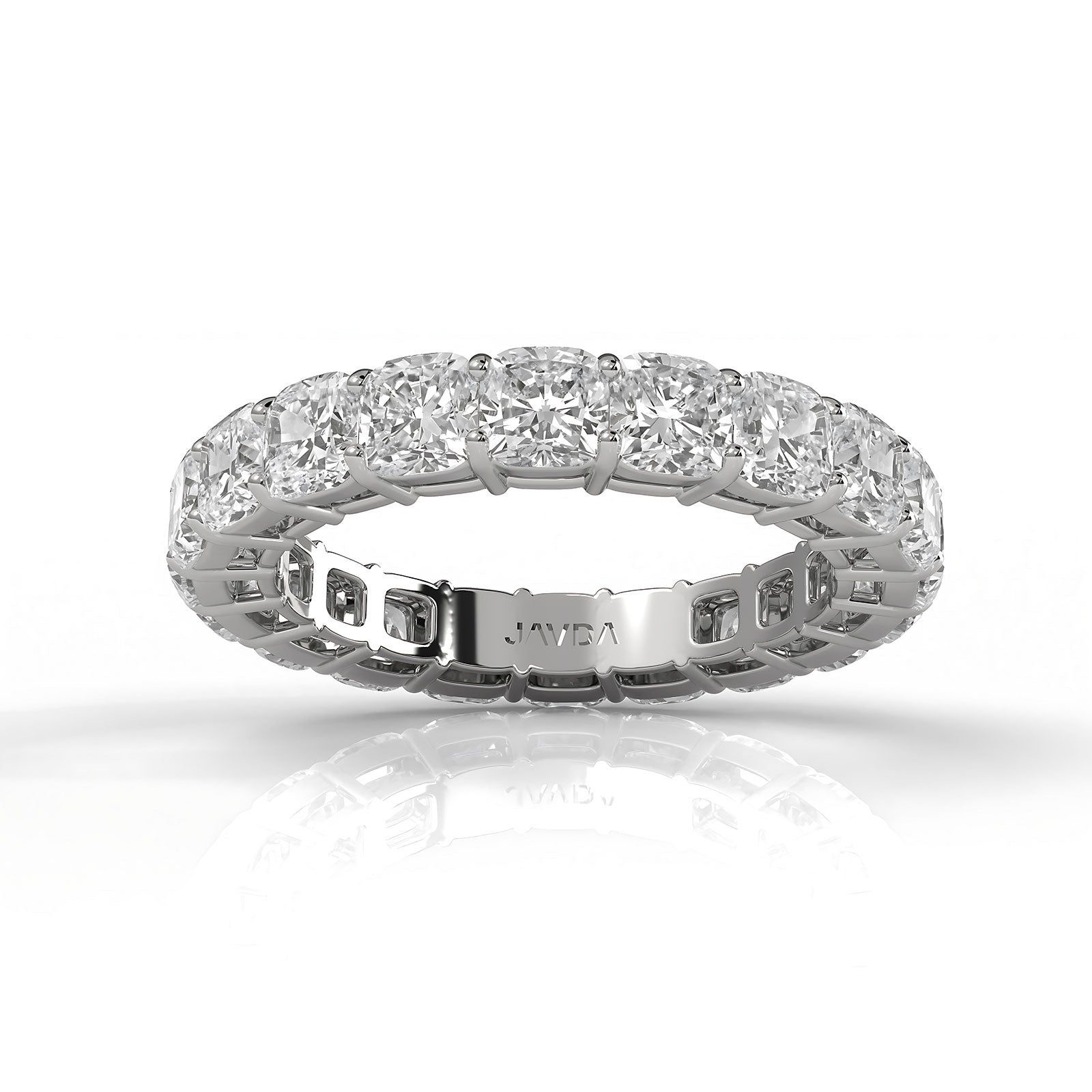 Cushion Lab Diamond Shared Prong Women's Eternity Wedding Band 3.5 mm 5ctw.
