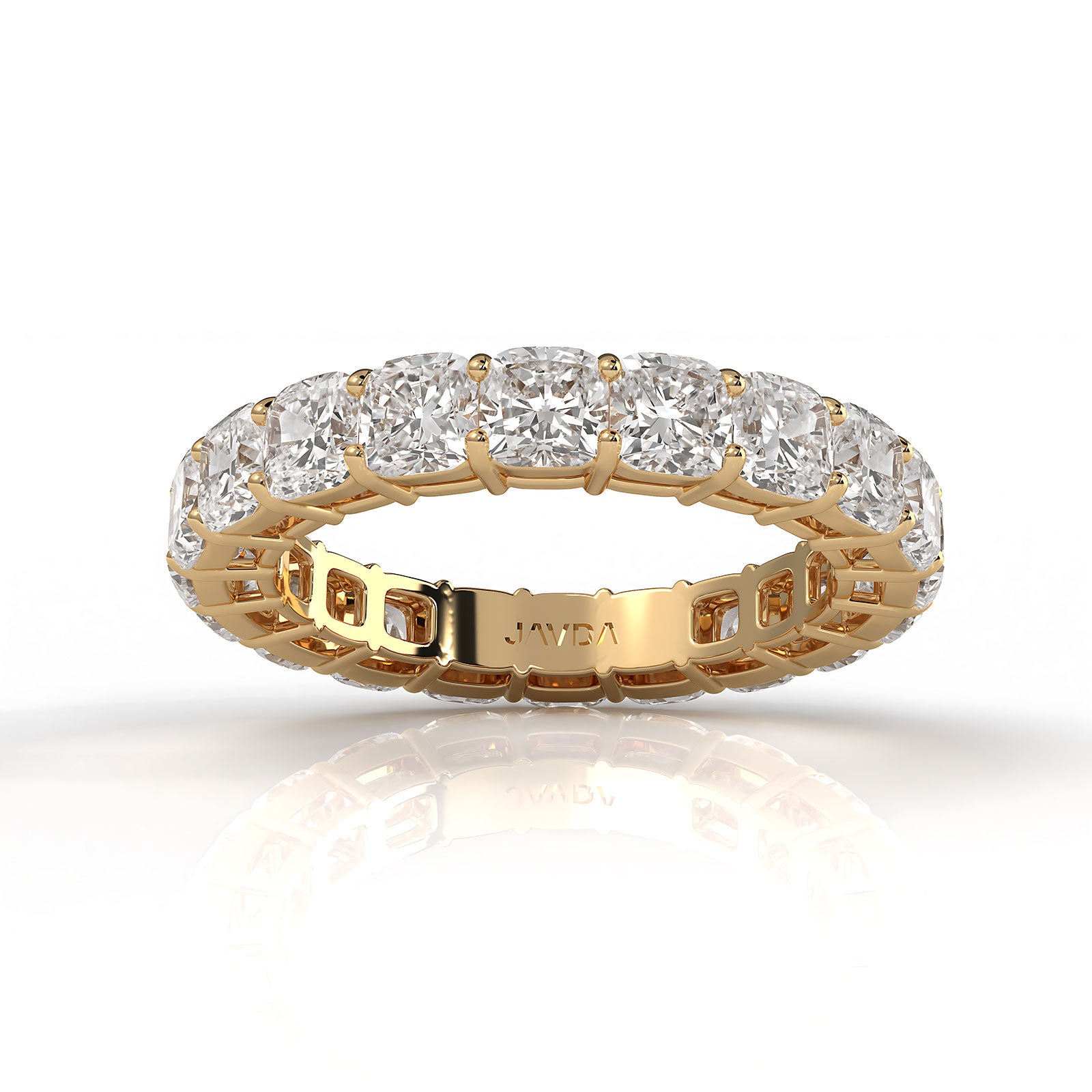 Cushion Lab Diamond Shared Prong Women's Eternity Wedding Band 3.5 mm 5ctw.