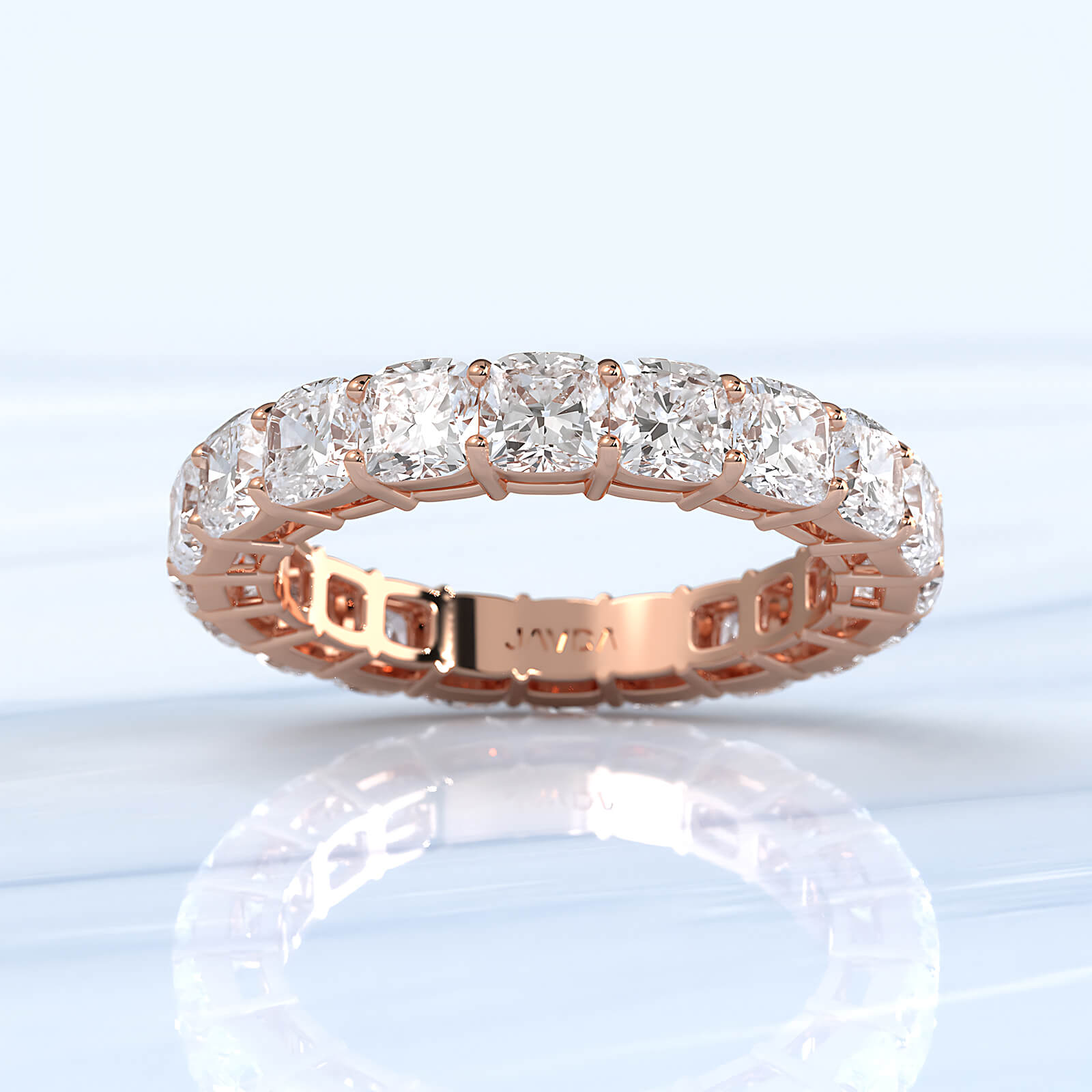 Cushion Lab Diamond Shared Prong Women's Eternity Wedding Band 3.75 mm 5.60ctw.