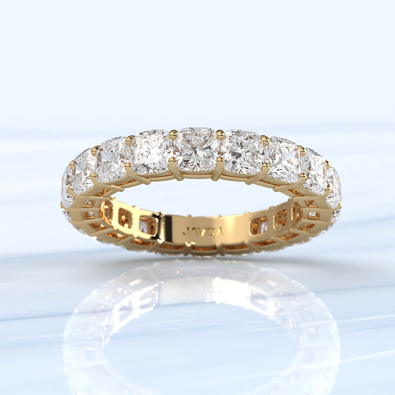 Cushion Lab Diamond Shared Prong Women's Eternity Wedding Band 3.75 mm 5.60ctw.