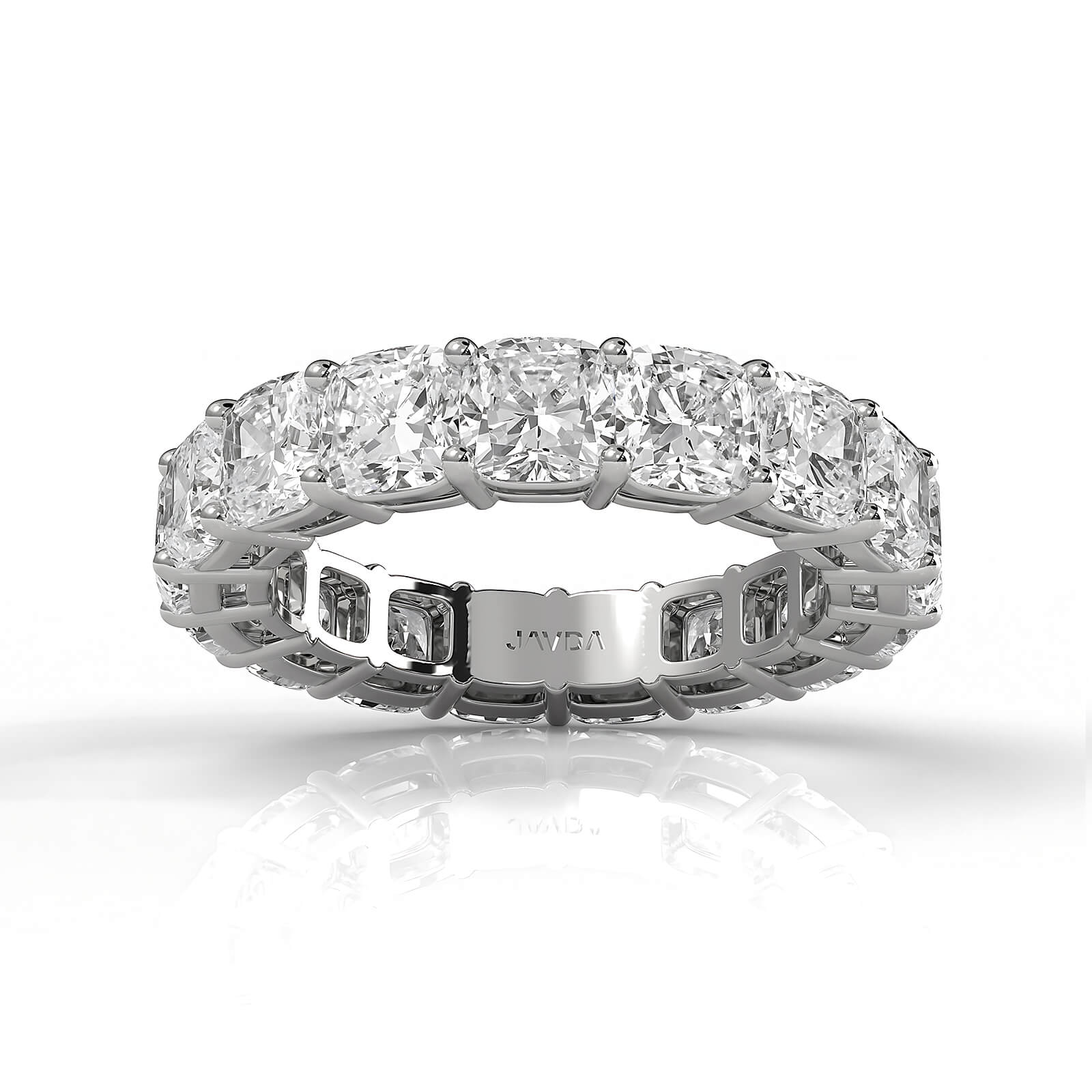 Cushion Cut Lab Diamond Shared Prong Women's Eternity Wedding Band 4.25 mm 7.40ctw.