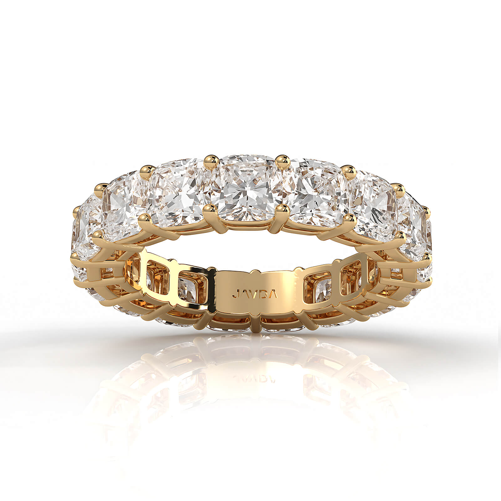 Cushion Cut Lab Diamond Shared Prong Women's Eternity Wedding Band 4.25 mm 7.40ctw.