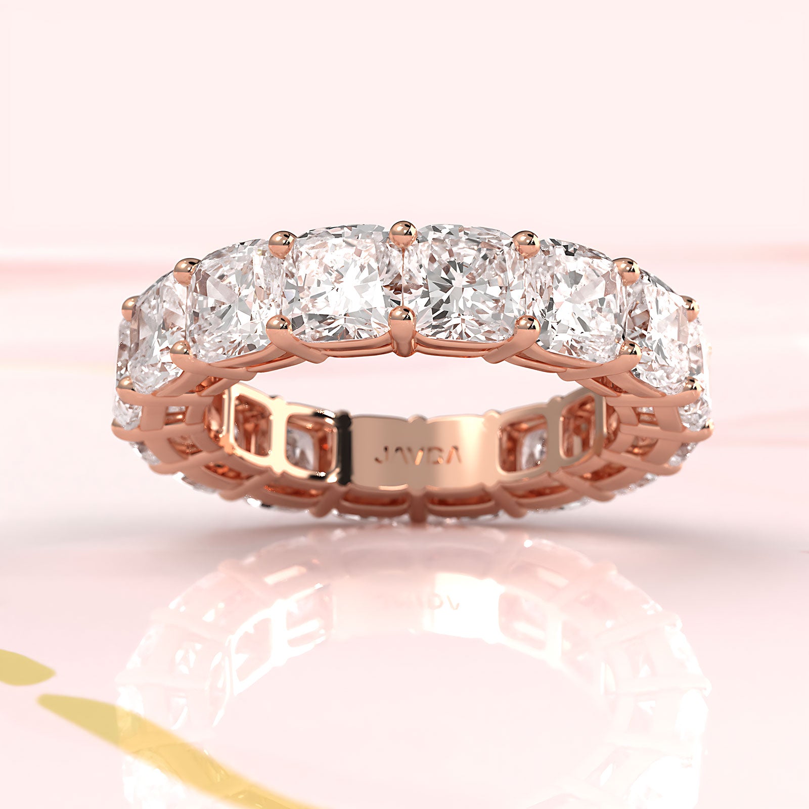 Cushion Lab Diamond Prong Set Women's Eternity Wedding Band 4.5 mm 8.25ctw.