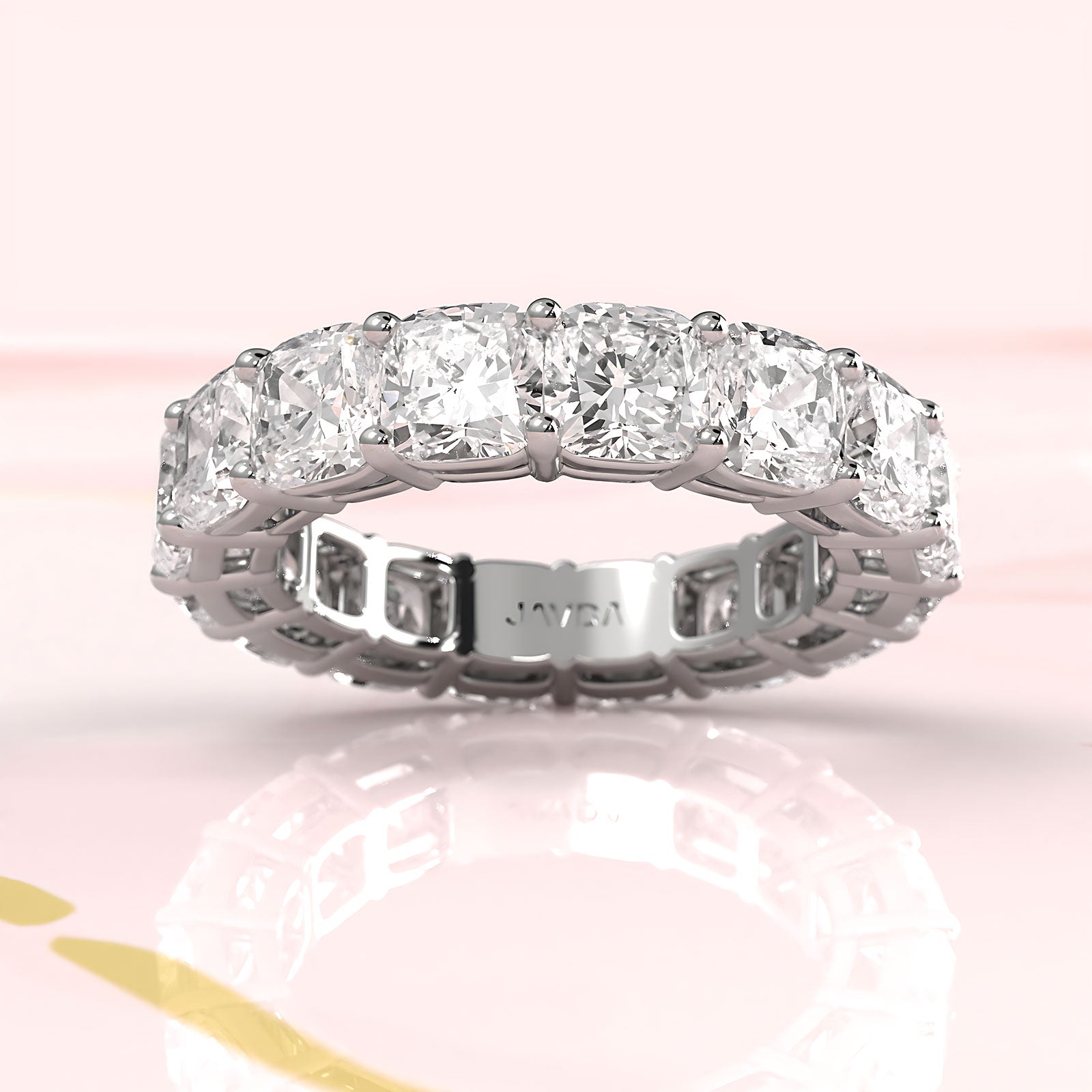 Cushion Lab Diamond Prong Set Women's Eternity Wedding Band 4.5 mm 8.25ctw.