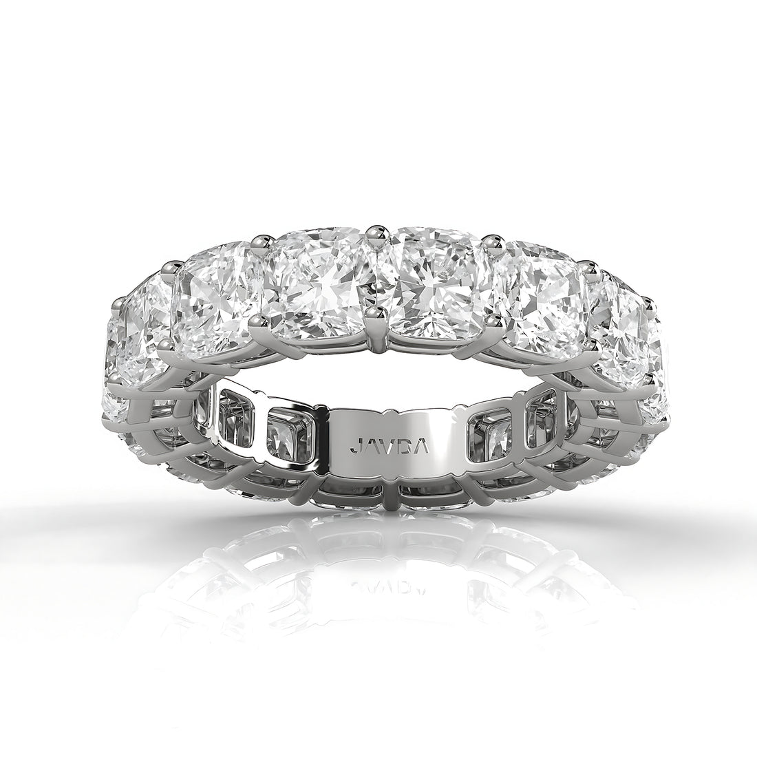 Cushion Lab Diamond Shared Prong Women's Eternity Wedding Band 4.75 mm 9.60ctw.