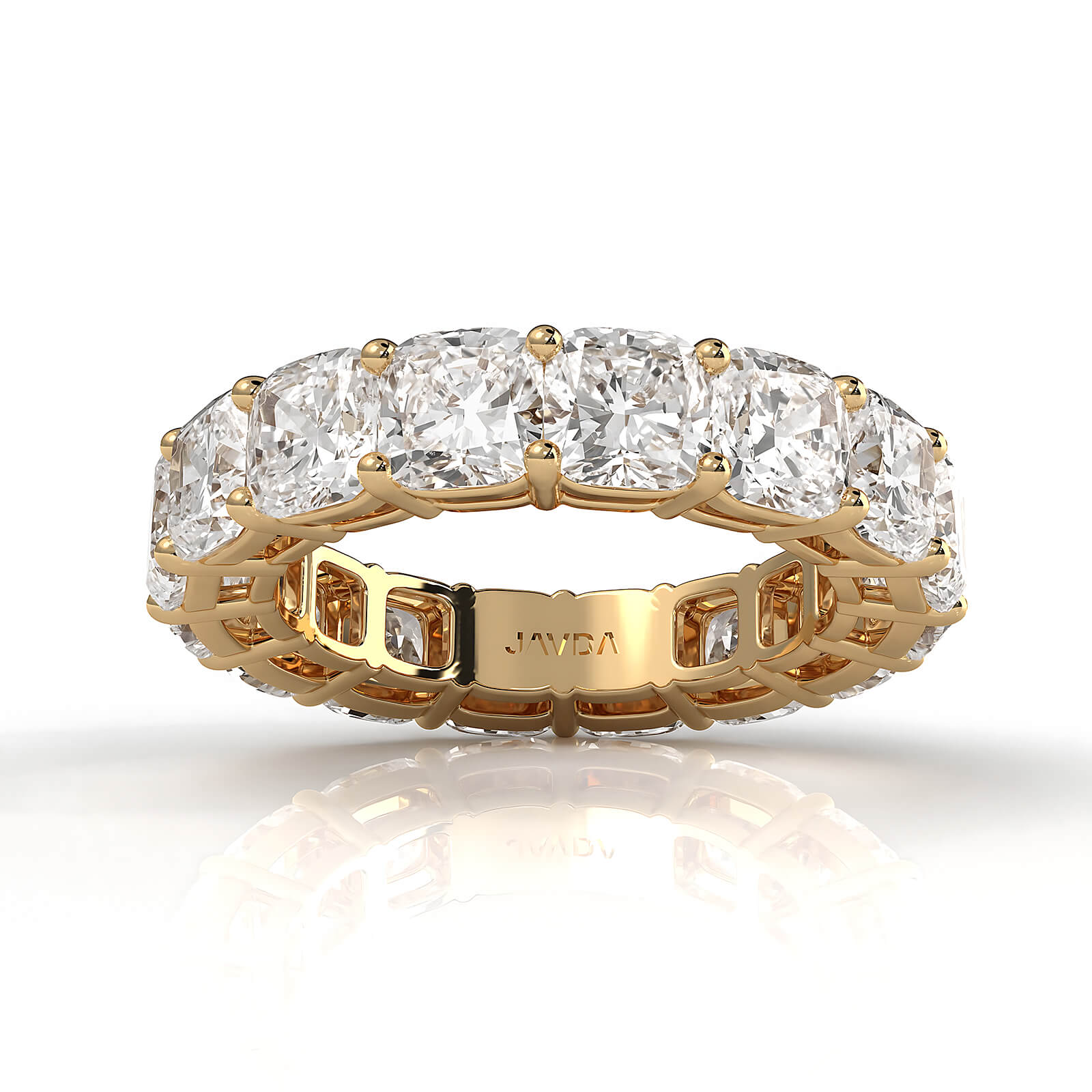 Cushion Lab Diamond Shared Prong Women's Eternity Wedding Band 4.75 mm 9.60ctw.