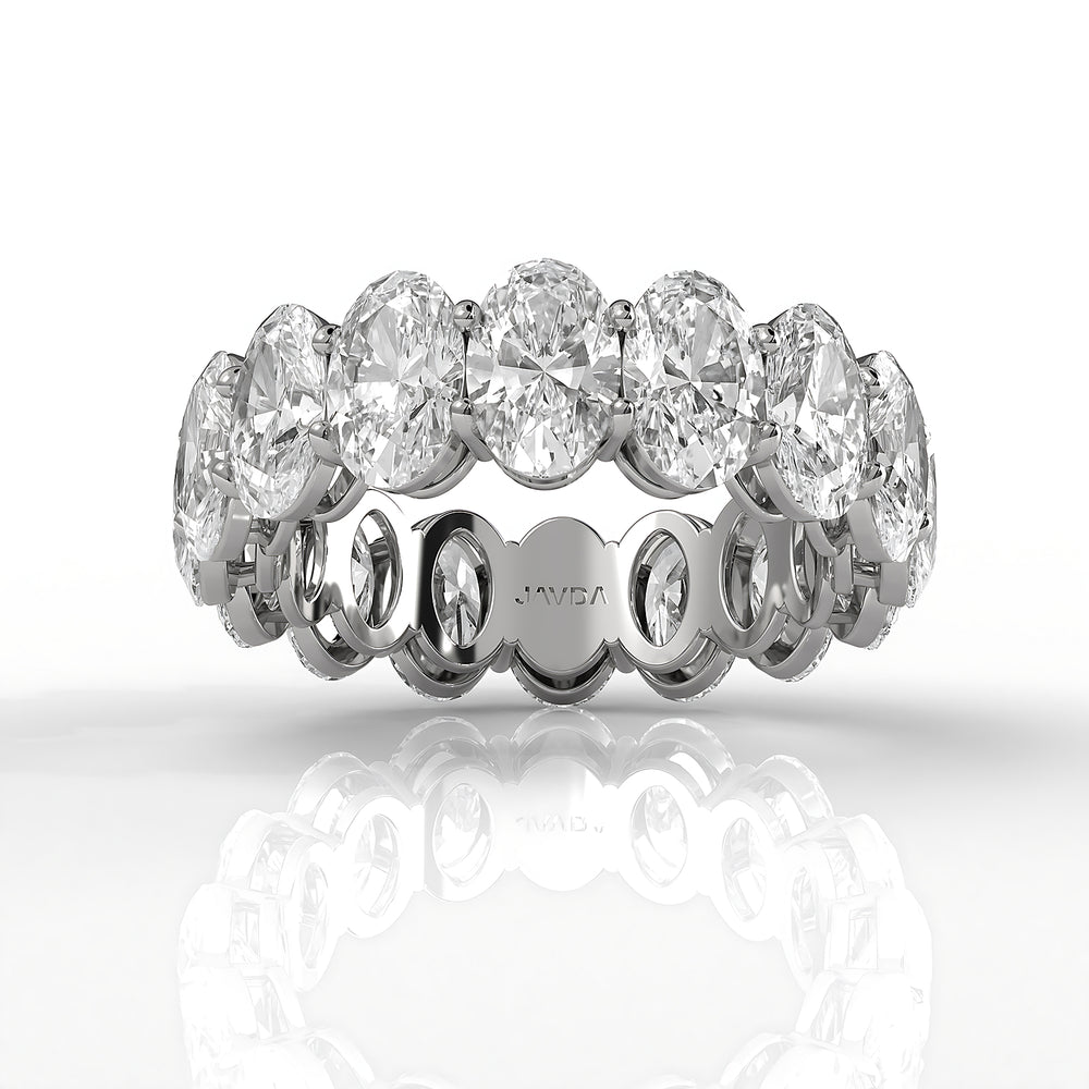 Oval Brilliant Lab Diamond Women's Eternity Ring 6.5 mm 7.7ctw.