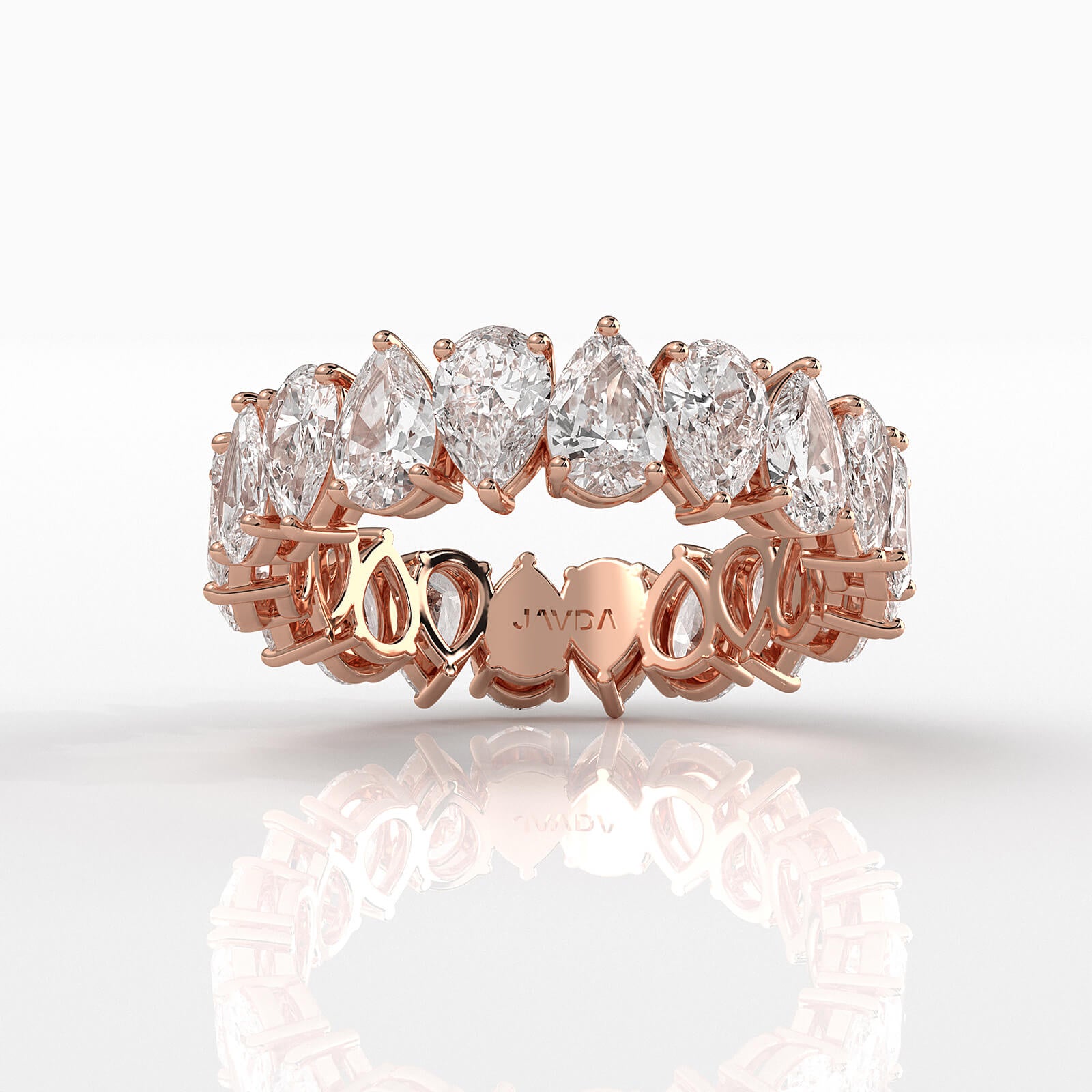 Pear Lab Diamond Women's Eternity Shared Prong Wedding Band 5 mm 3.80ctw.