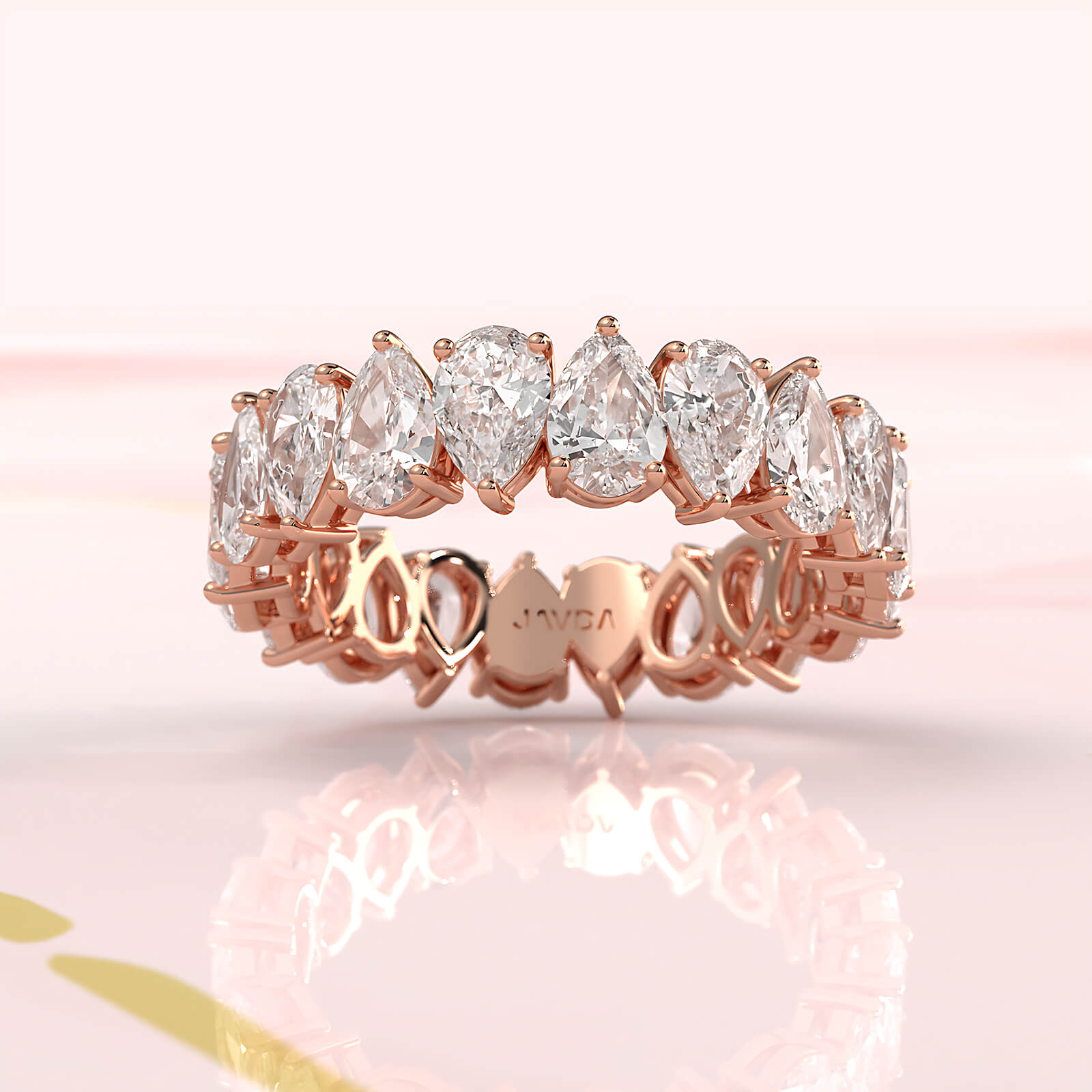 Pear Lab Diamond Women's Eternity Shared Prong Wedding Band 5 mm 3.80ctw.