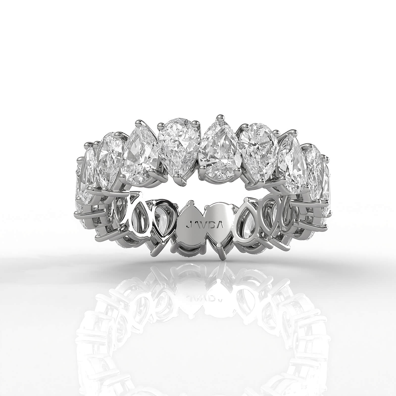 Pear Lab Diamond Women's Eternity Shared Prong Wedding Band 5 mm 3.80ctw.