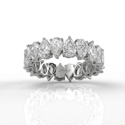 Pear Lab Diamond Women's Eternity Shared Prong Wedding Band 5 mm 3.80ctw.