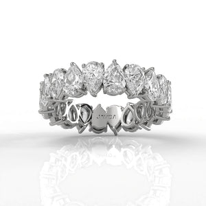 Pear Lab Diamond Women's Eternity Shared Prong Wedding Band 5 mm 3.80ctw.
