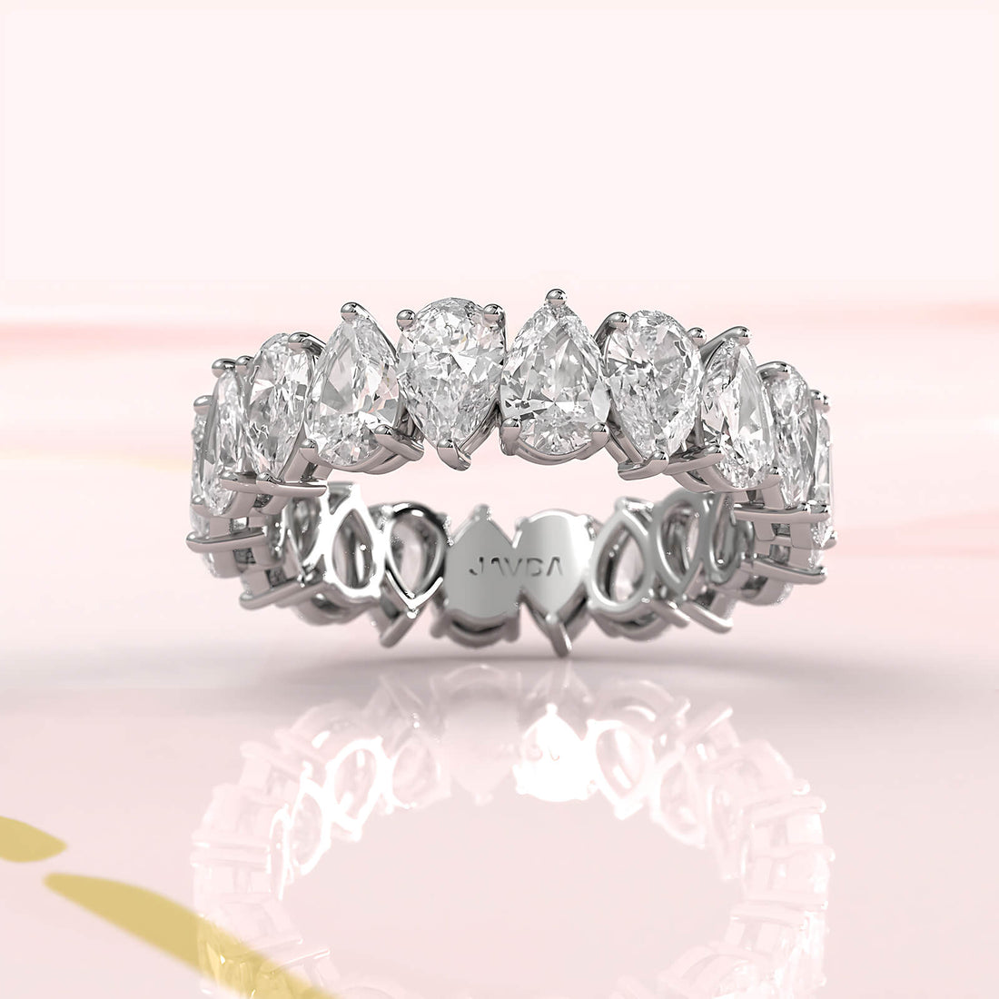 Pear Lab Diamond Women's Eternity Shared Prong Wedding Band 5 mm 3.80ctw.