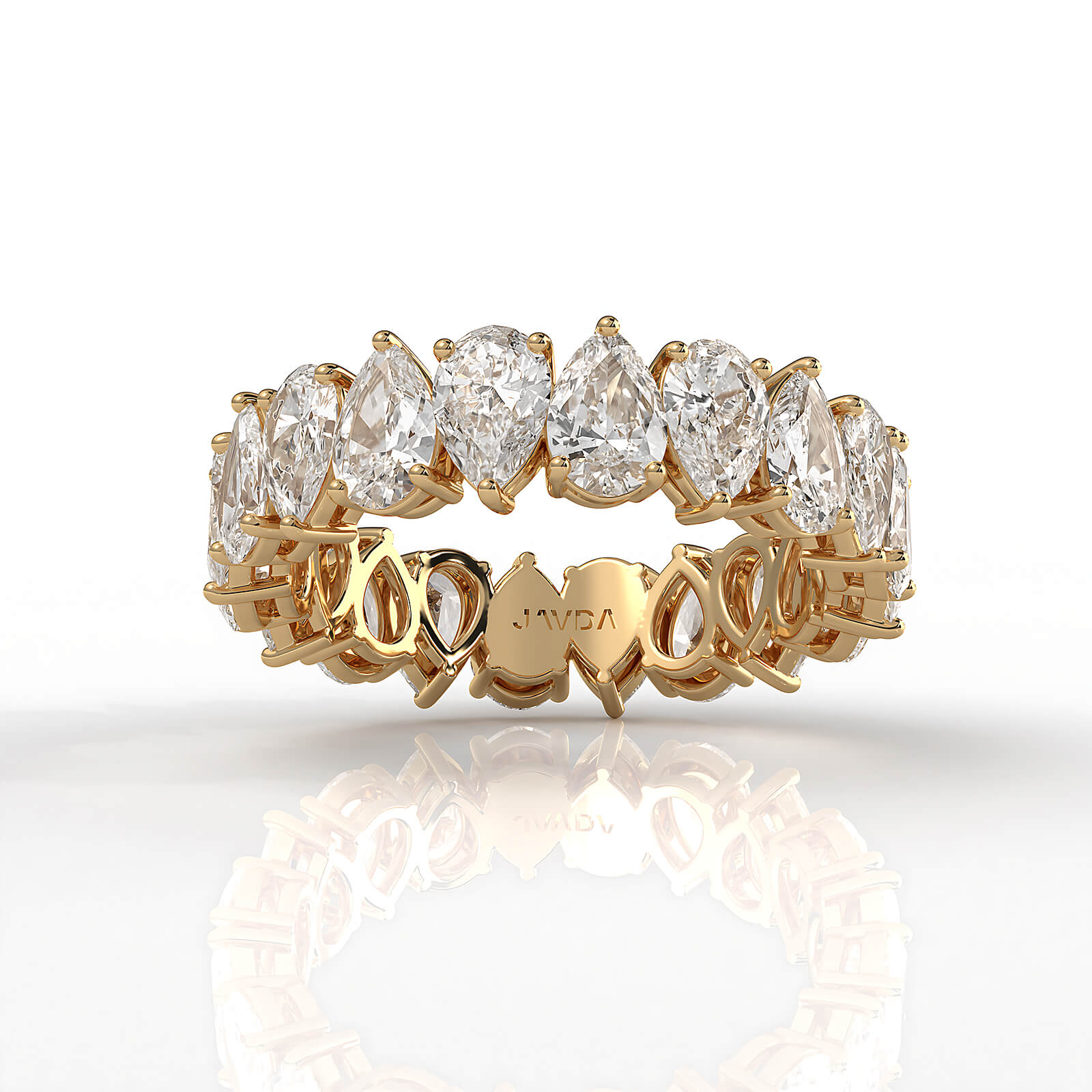 Pear Lab Diamond Women's Eternity Shared Prong Wedding Band 5 mm 3.80ctw.