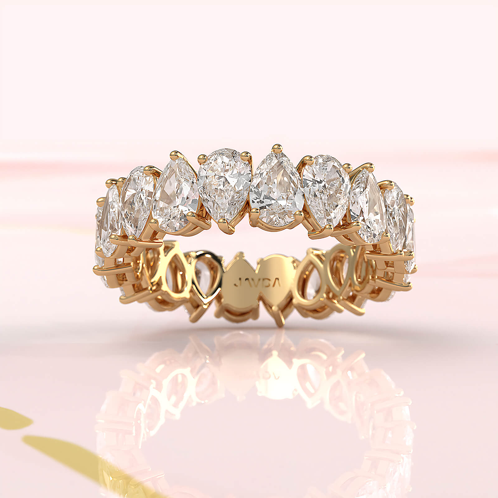 Pear Lab Diamond Women's Eternity Shared Prong Wedding Band 5 mm 3.80ctw.