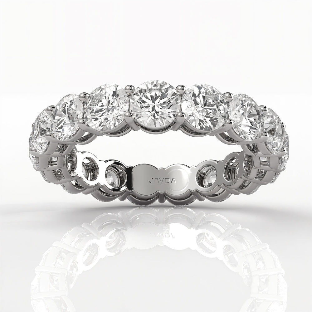 Round Lab Diamond Women's Eternity Shared Prong Wedding Band 4 mm 3.85ctw.