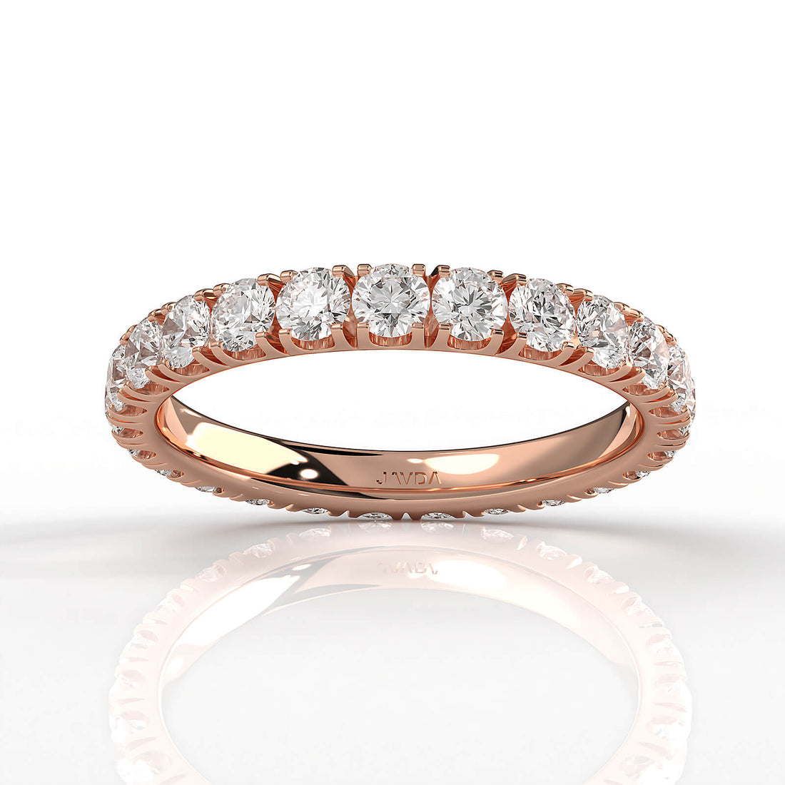 Women's Eternity Round Lab Diamond Shared Prong Set Wedding Band 2.5 mm 1.35ctw.