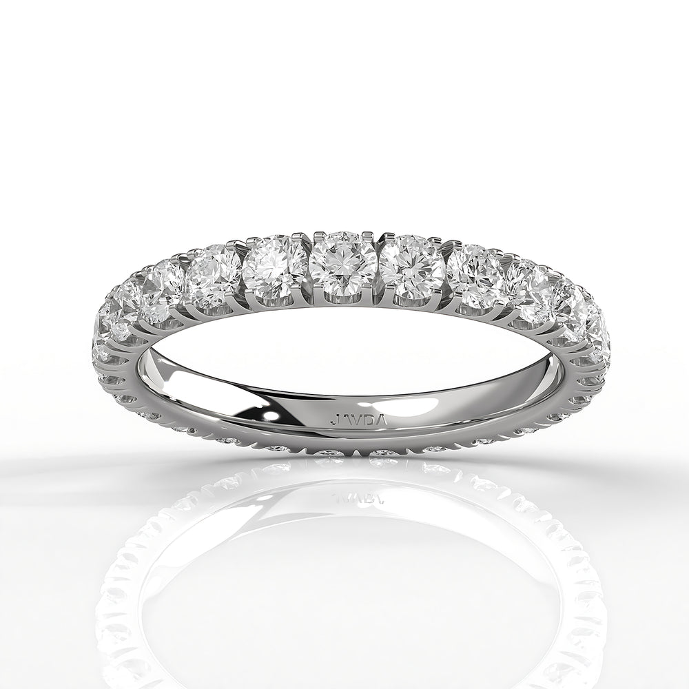 Women's Eternity Round Lab Diamond Shared Prong Set Wedding Band 2.5 mm 1.35ctw.