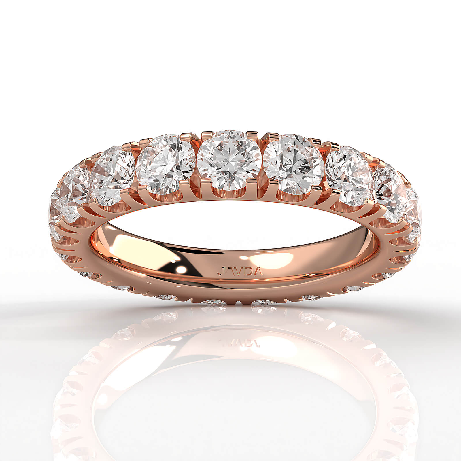 Round Lab Diamond Women's Eternity Shared Prong Wedding Band 3.5 mm 2.9ctw.