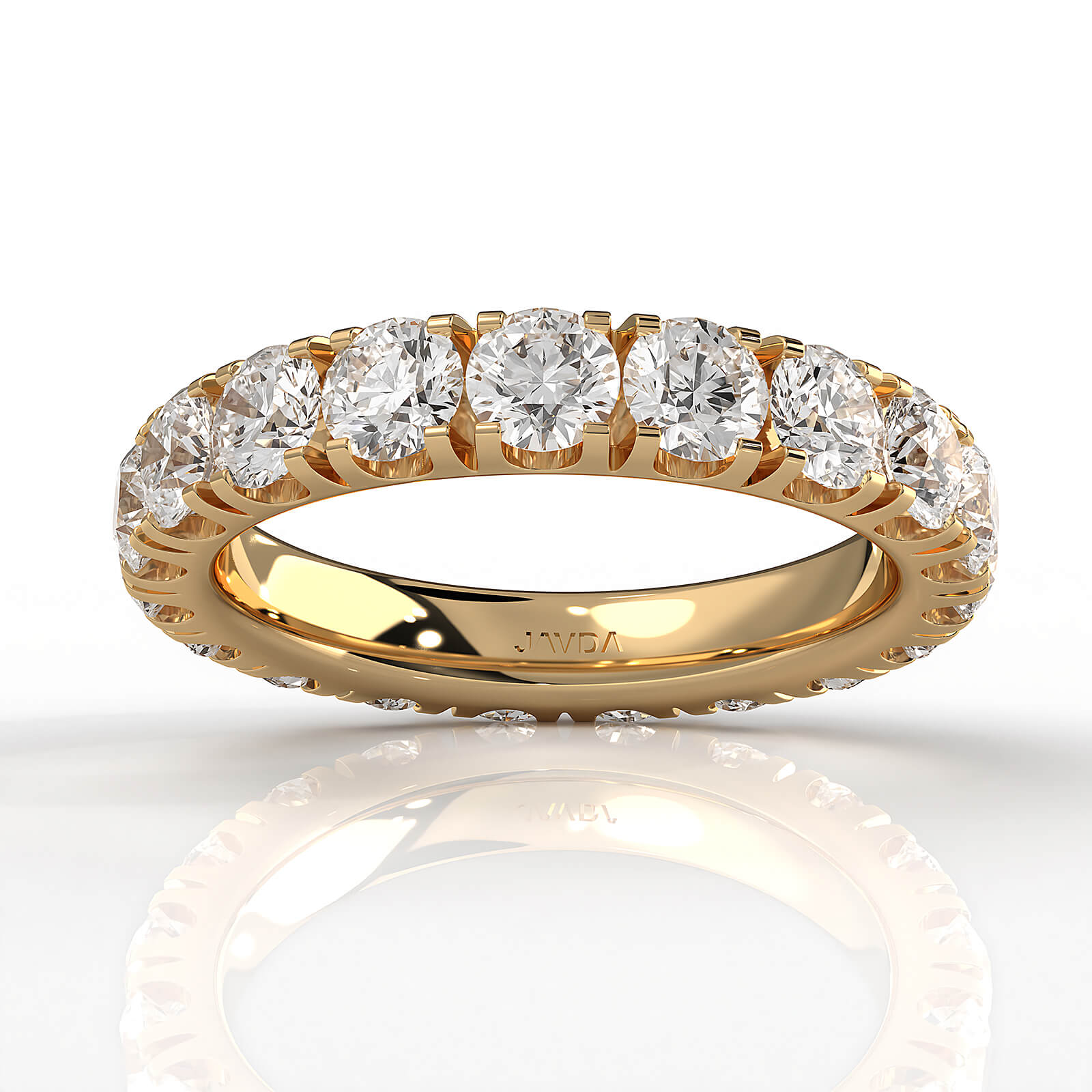 Round Lab Diamond Women's Eternity Shared Prong Wedding Band 3.5 mm 2.9ctw.