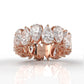 Shared Prong Pear Lab Diamond Women's Eternity Wedding Band 7 mm 8ctw.