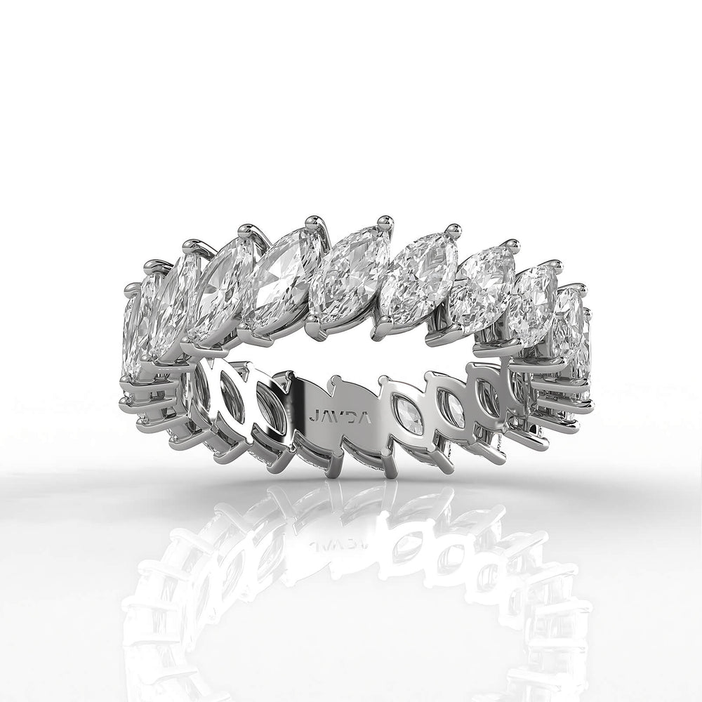 Marquise Lab Diamond Shared Prong Women's Wedding Band 5.5 mm 3.15ctw.