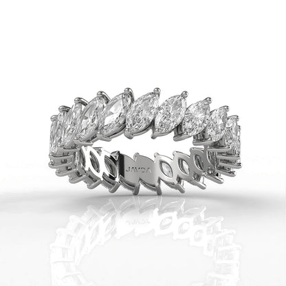 Marquise Lab Diamond Shared Prong Women's Wedding Band 5.5 mm 3.15ctw.