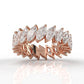 Shared Prong Set Marquise Lab Diamond Women's Eternity Wedding Band 6.5 mm 4.25ctw.